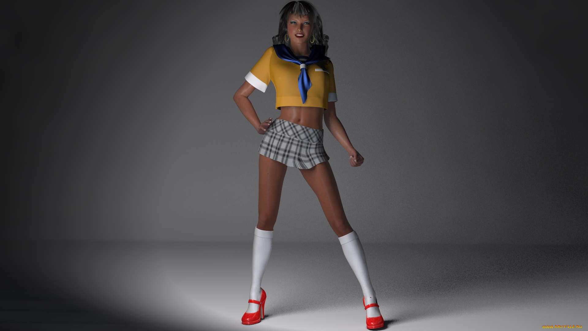 3д, графика, люди, , people, девушка, взгляд, фон