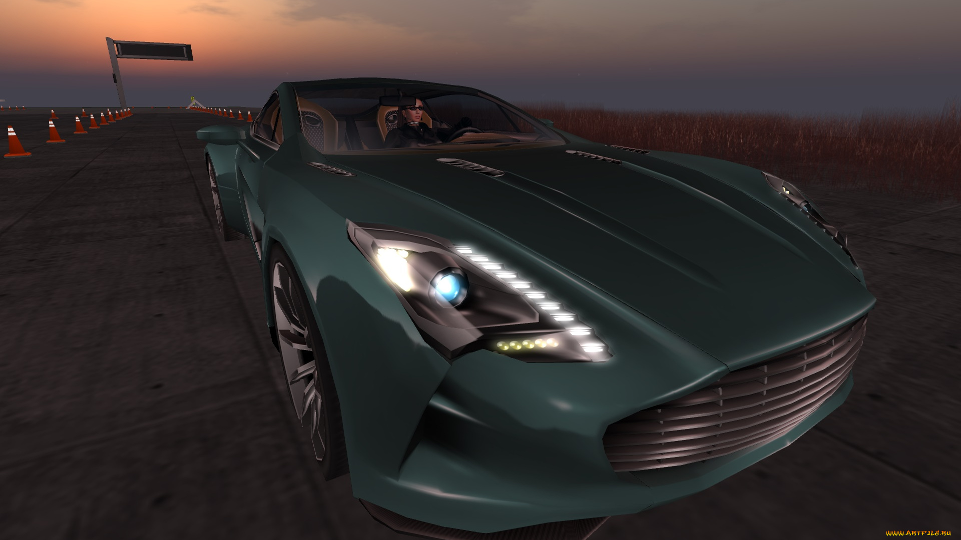 3д, графика, люди-авто, мото, , people-, car, , , moto, взгляд, девушка, автомобиль, фон