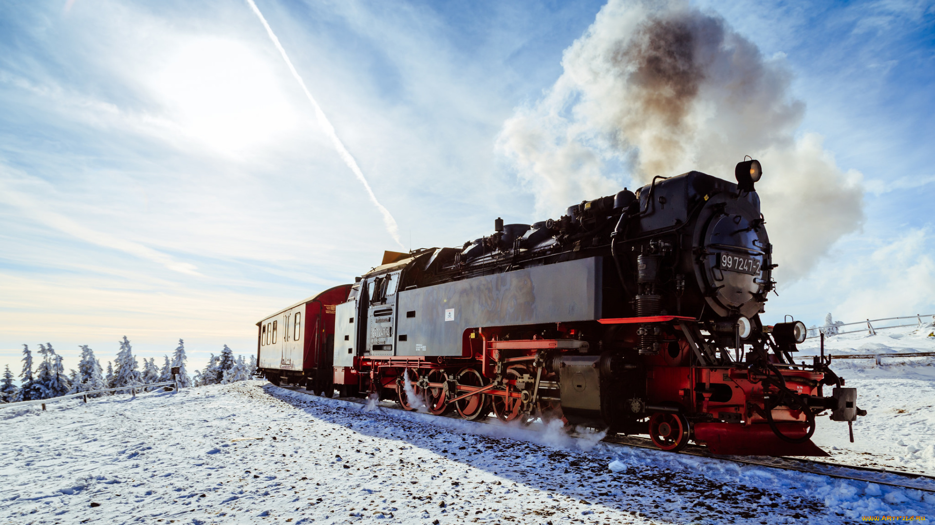 техника, паровозы, рельсы, паровоз