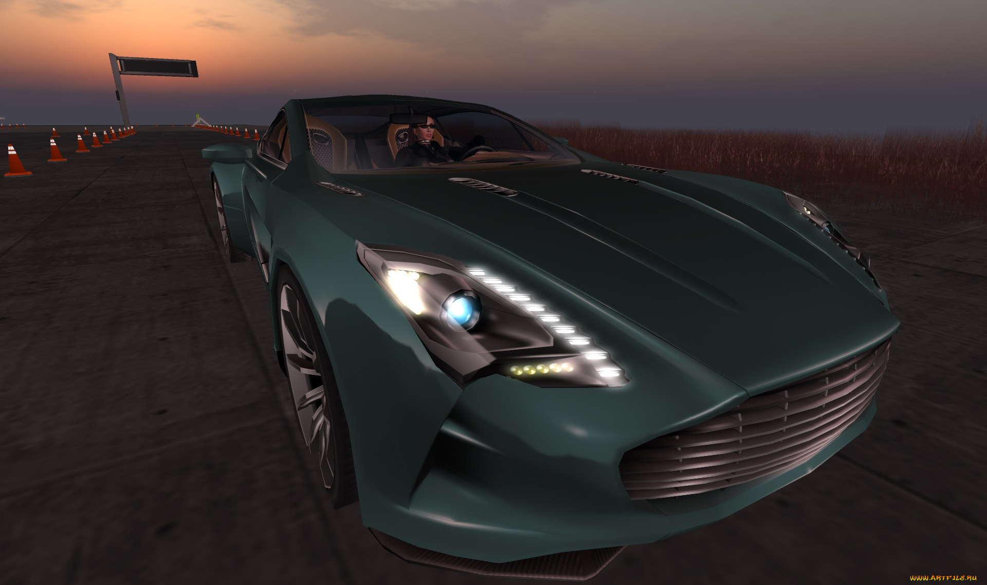 3д, графика, люди-авто, мото, , people-, car, , , moto, взгляд, девушка, автомобиль, фон