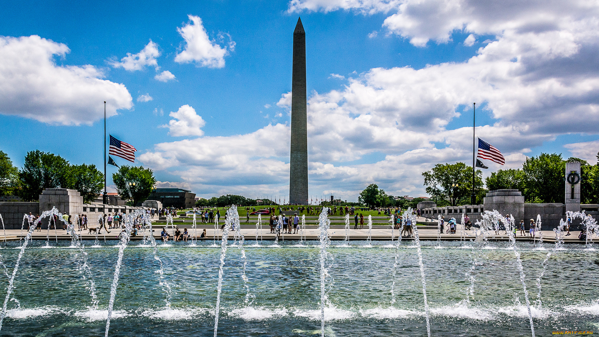 города, вашингтон, , сша, фонтан