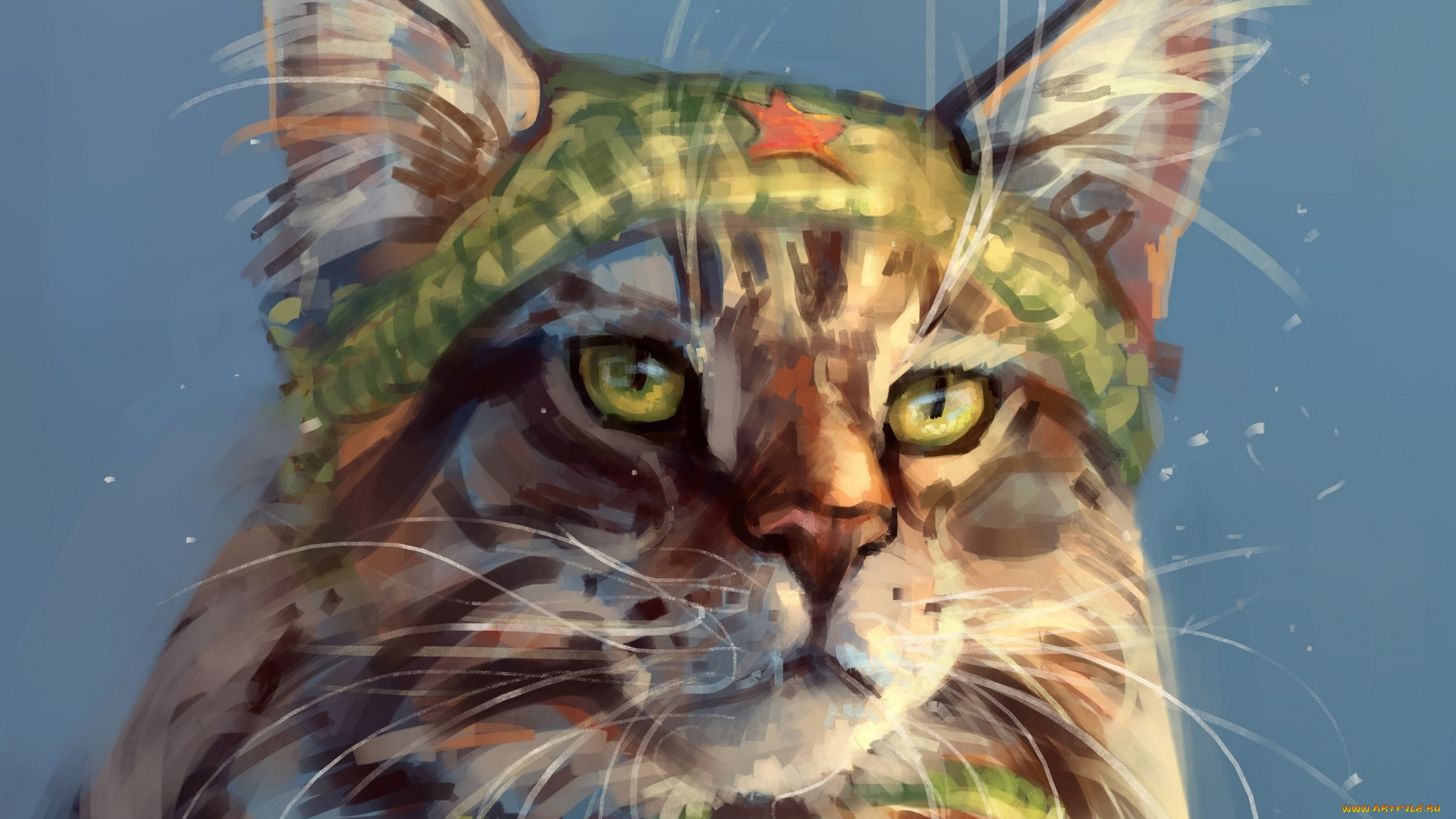 рисованное, животные, , коты, голова