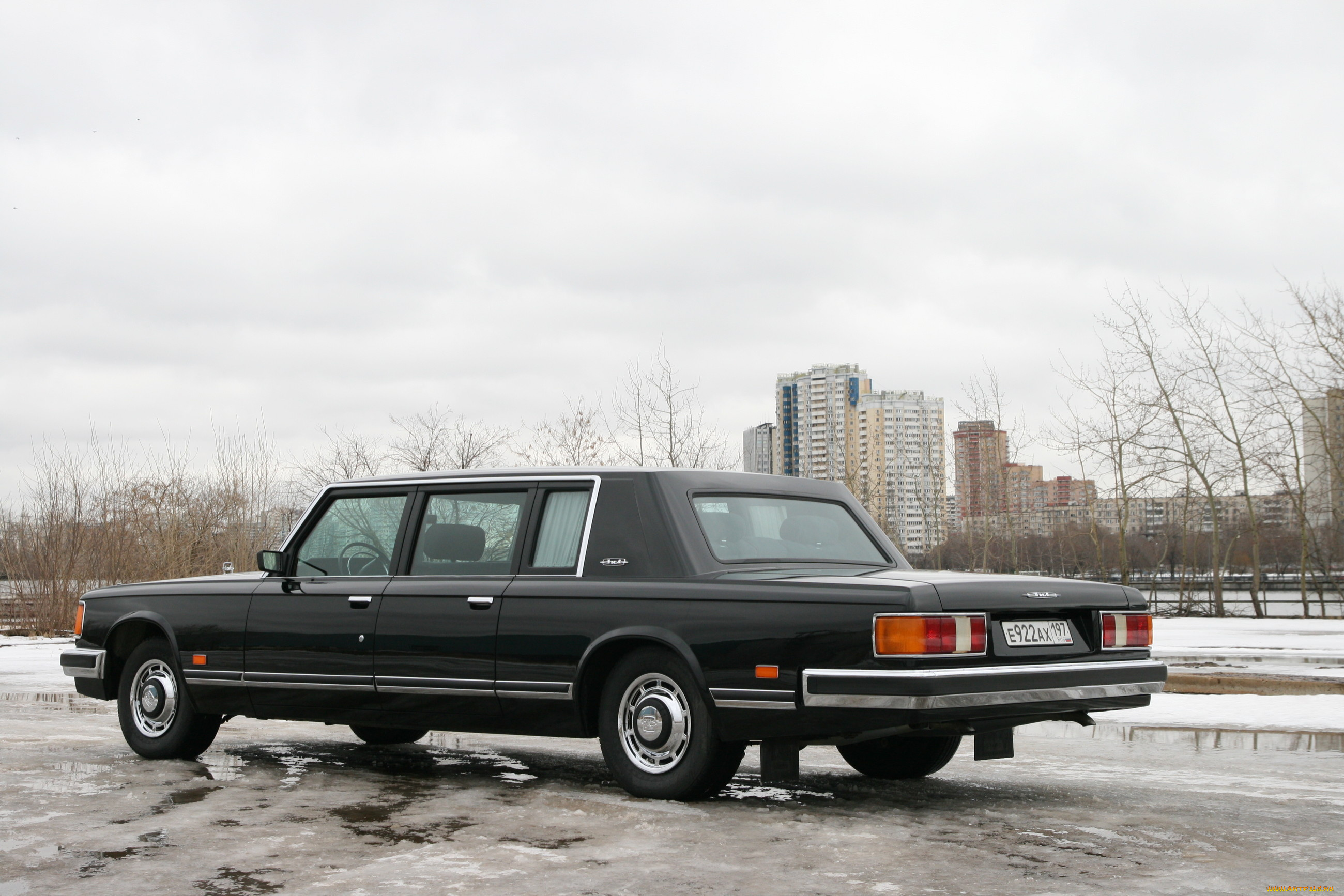 зил-41047, автомобили, зил, чёрный, лимузин