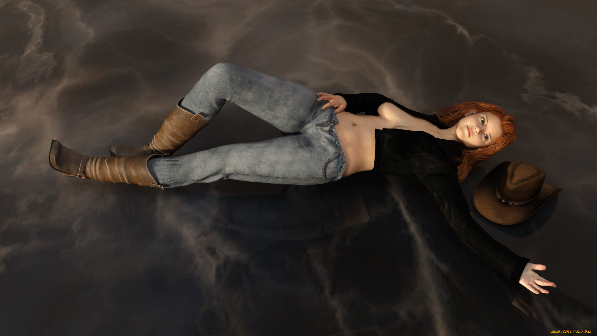 3д, графика, люди, , people, девушка, взгляд, фон