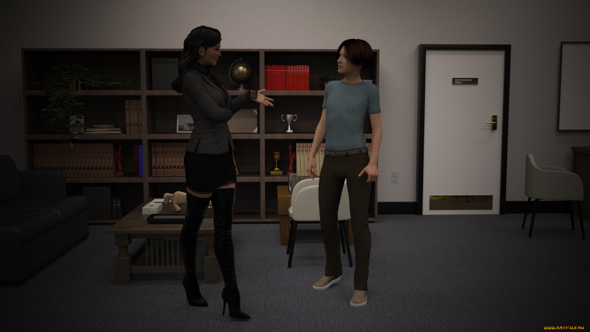 3д, графика, люди, , people, девушка, взгляд, фон, парень