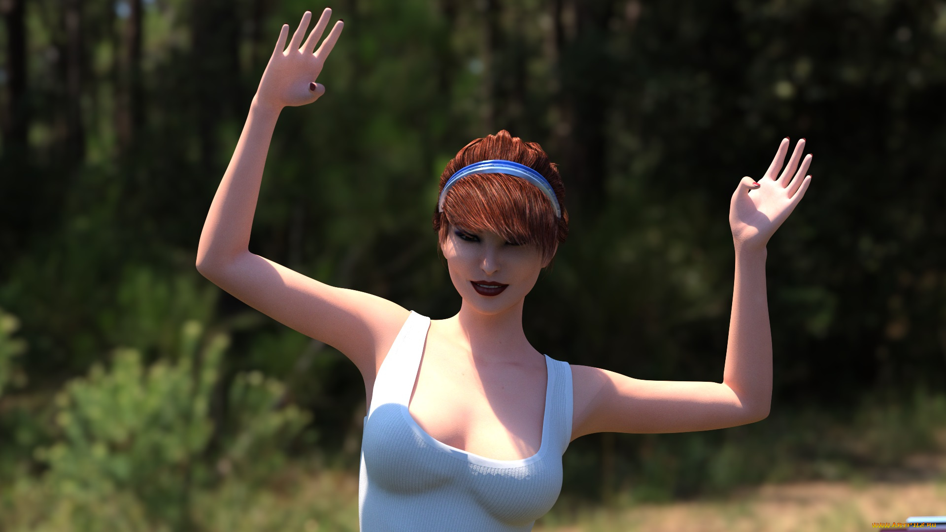 3д, графика, люди, , people, девушка, взгляд, фон