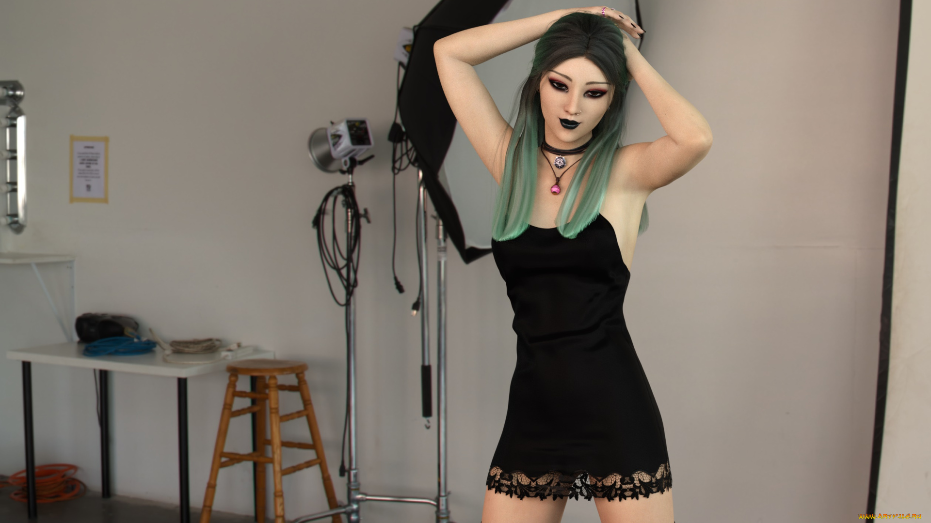 3д, графика, люди, , people, девушка, взгляд, фон