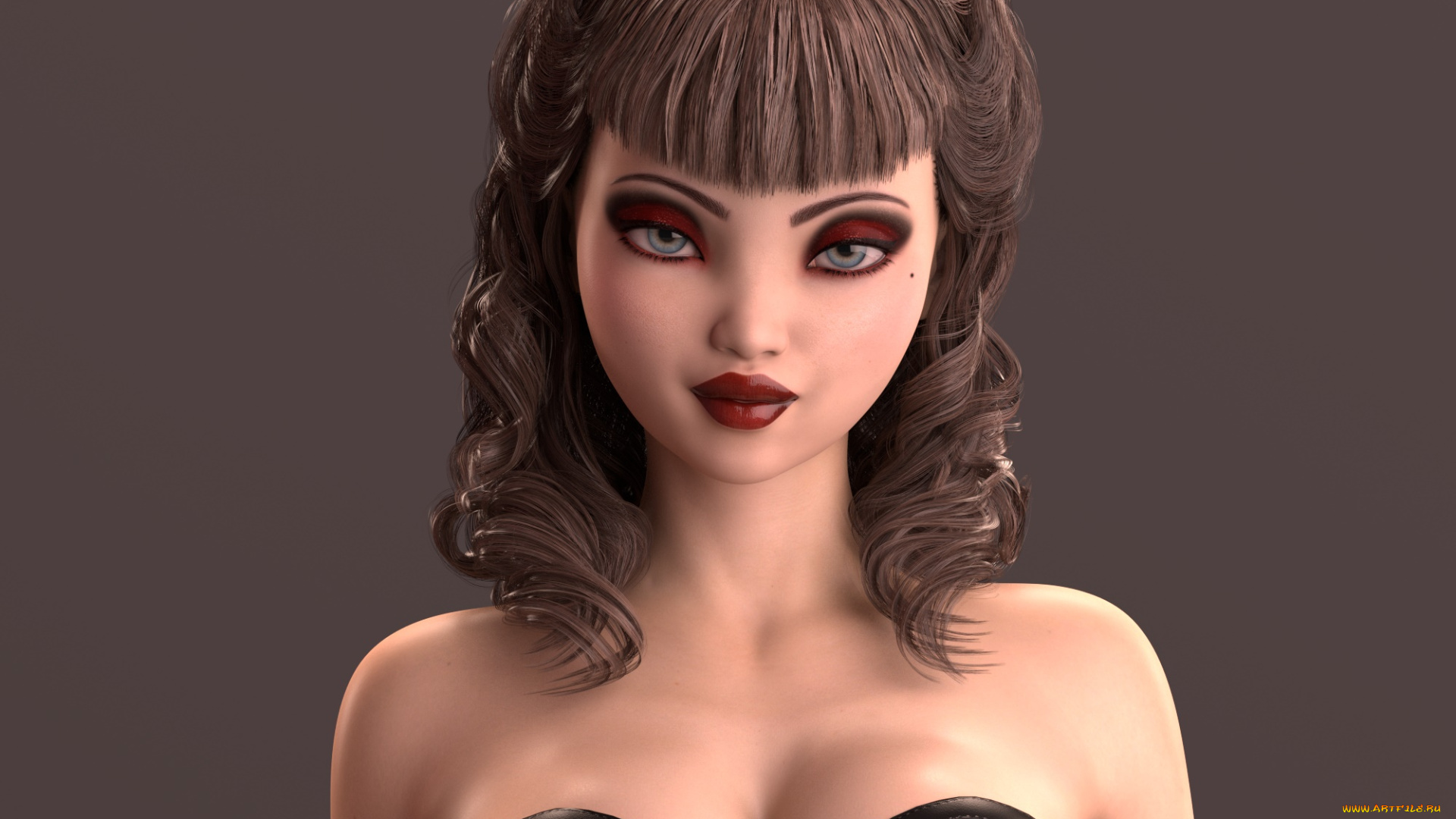 3д, графика, люди, , people, девушка, взгляд, фон