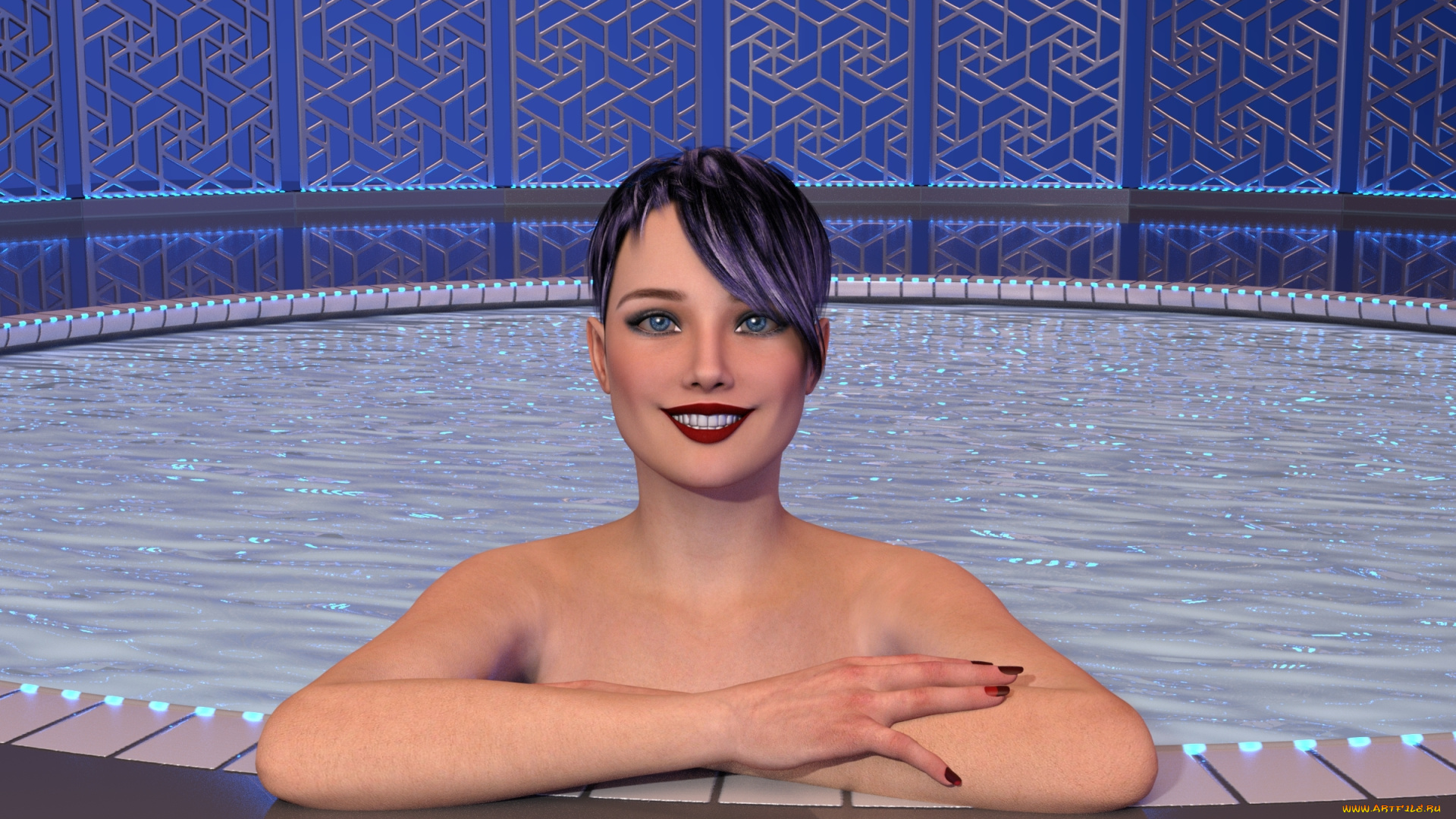 3д, графика, люди, , people, девушка, взгляд, фон