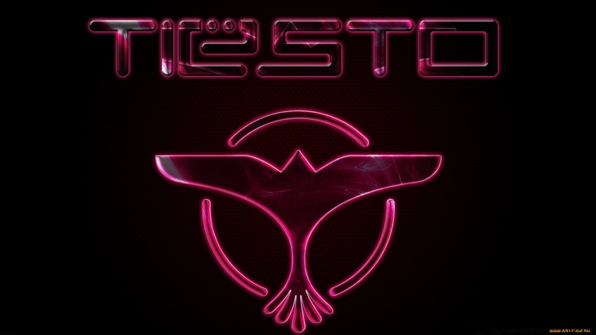 музыка, -временный, логотип, буквы, надпись, тиесто