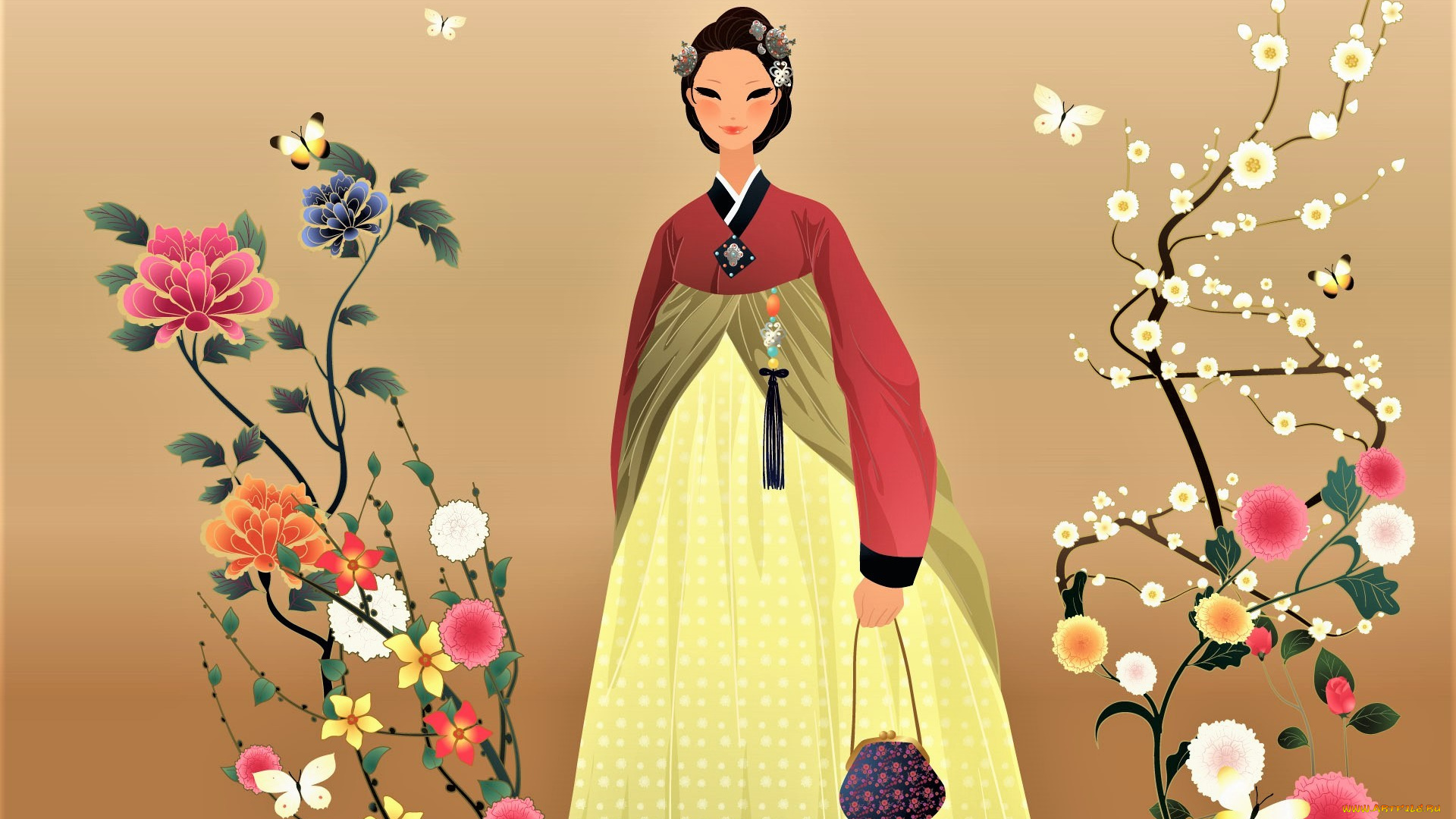 векторная, графика, девушки, , girls, фон, взгляд, девушка