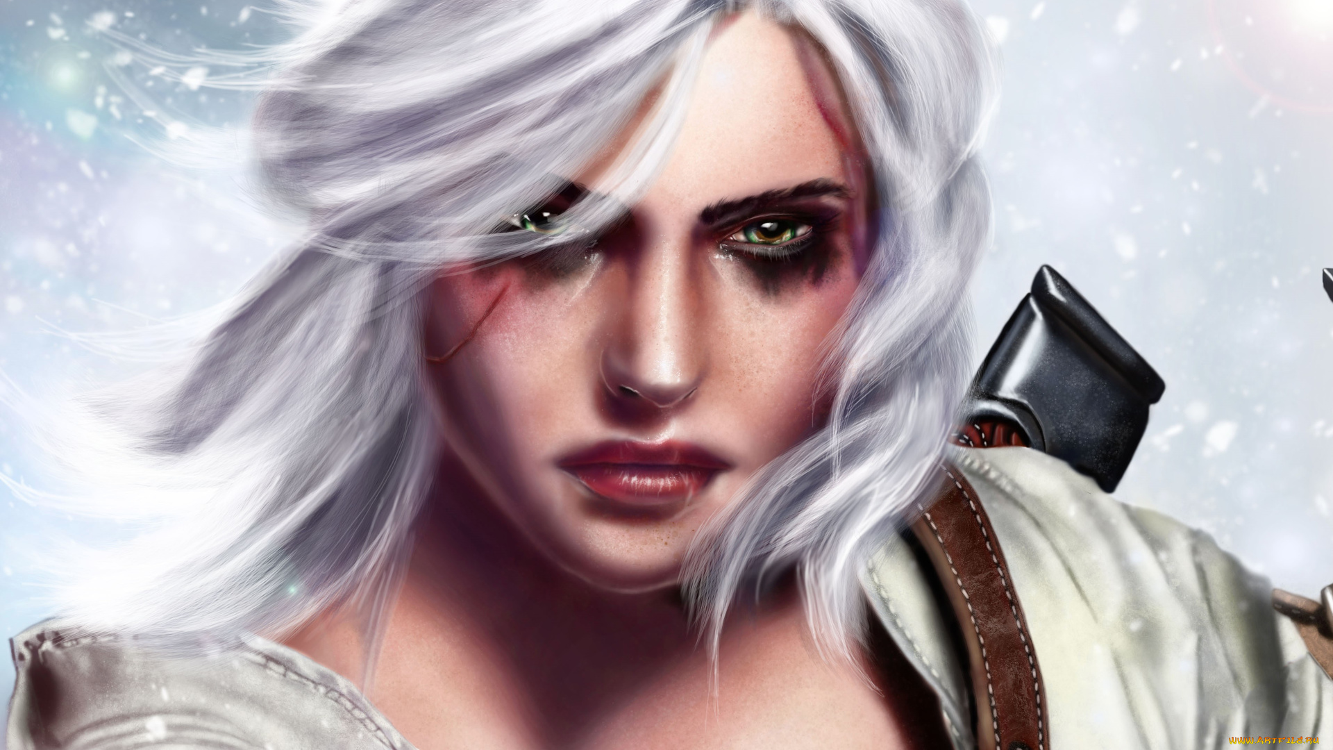 видео, игры, the, witcher, 3, , wild, hunt, фон, девушка, взгляд