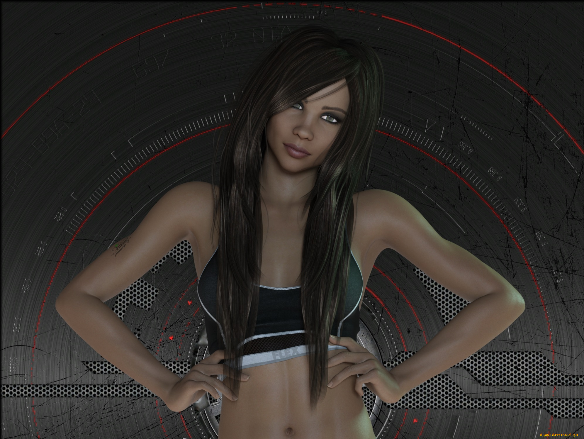 3д, графика, люди, , people, девушка, взгляд, фон