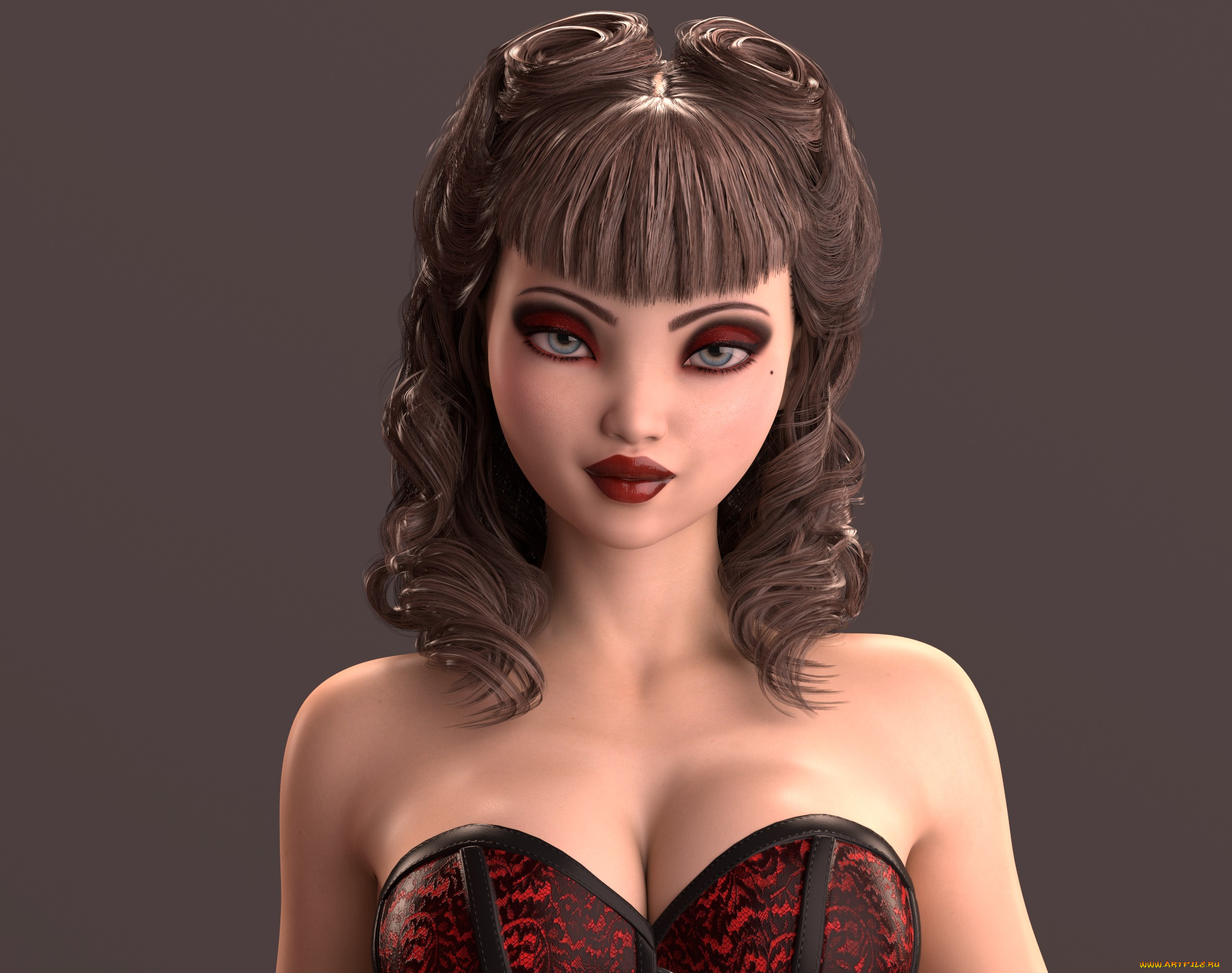 3д, графика, люди, , people, девушка, взгляд, фон