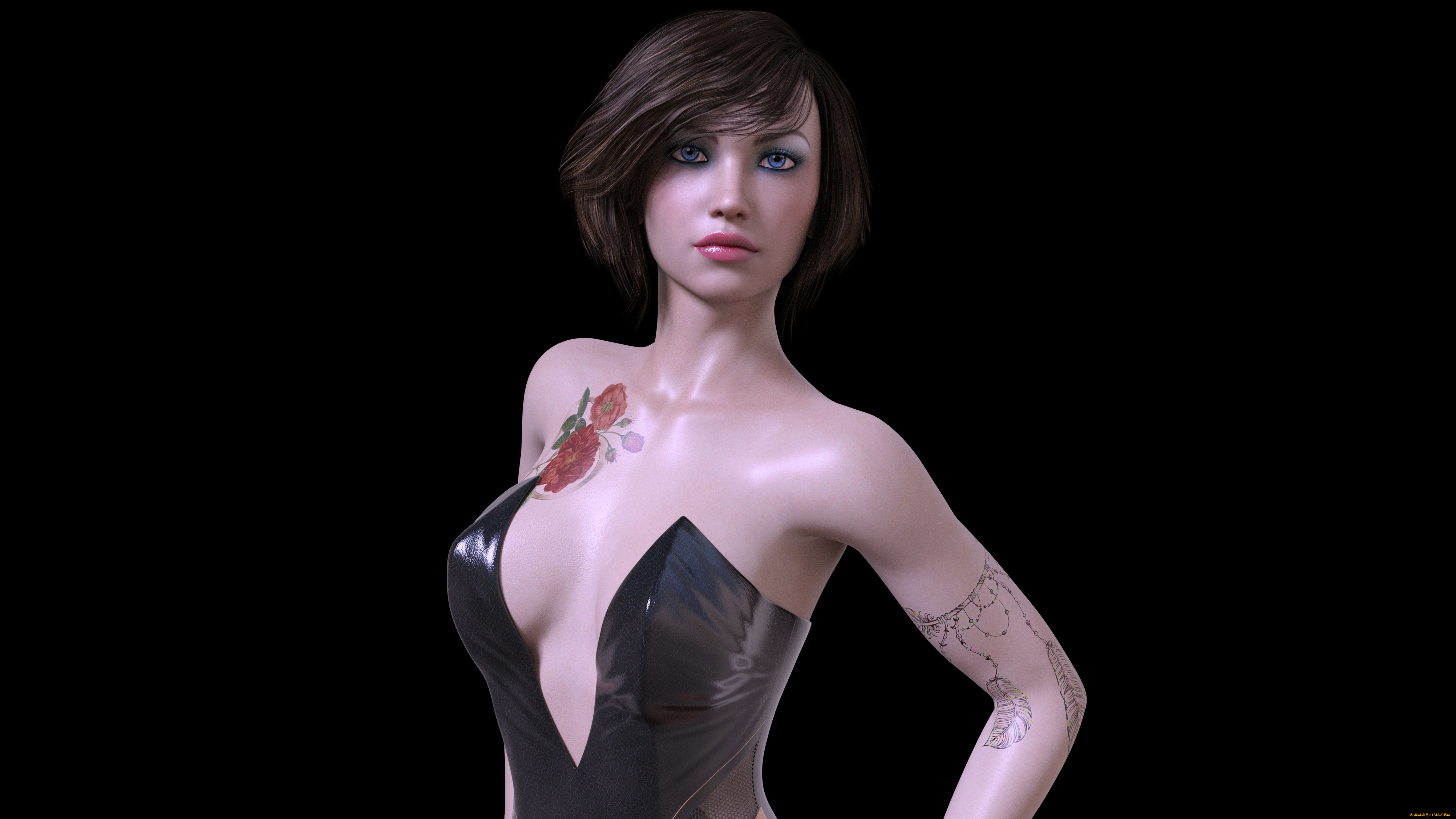 3д, графика, люди, , people, взгляд, девушка, фон