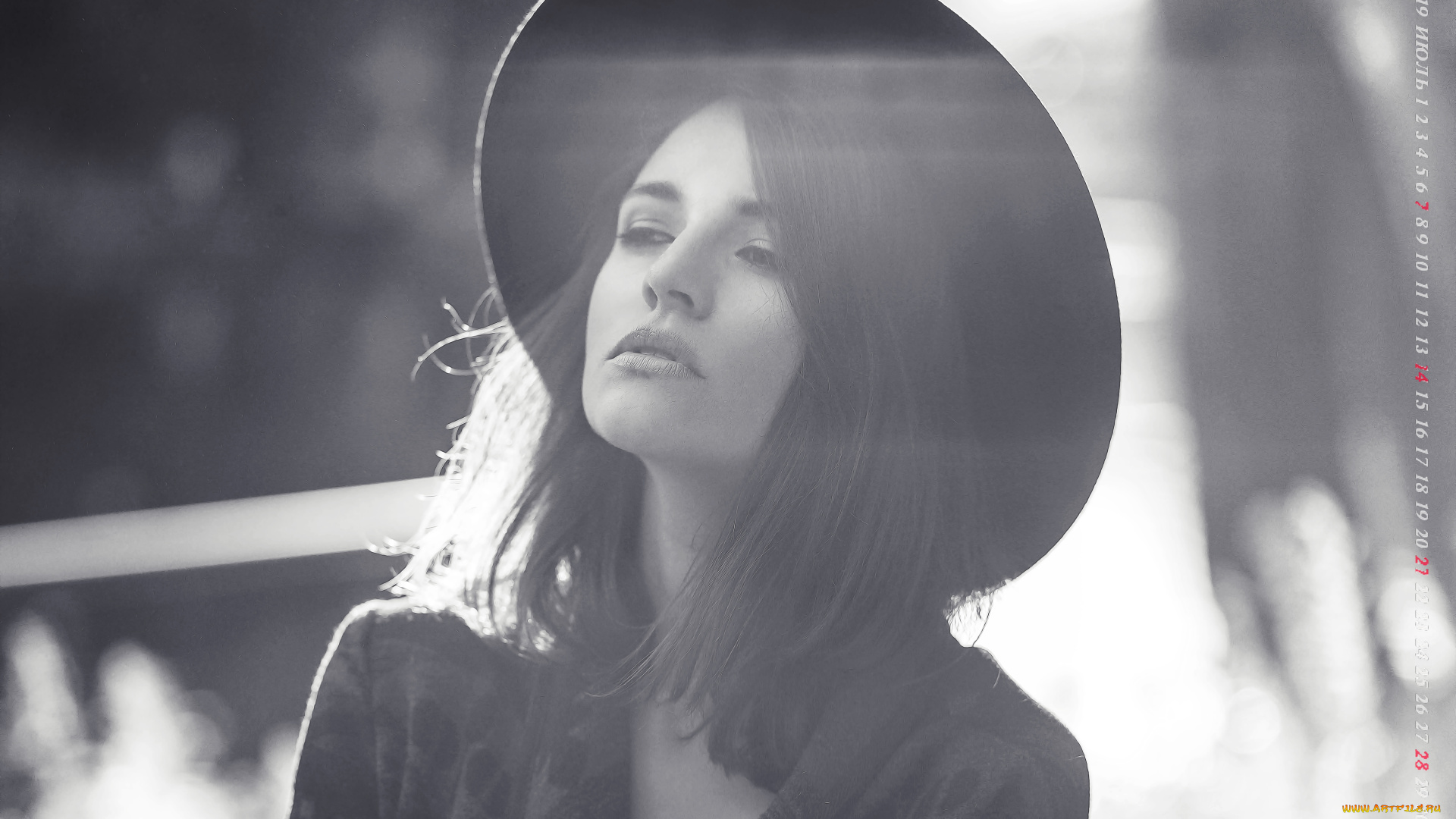 календари, компьютерный, дизайн, 2019, calendar, женщина, девушка, шляпа