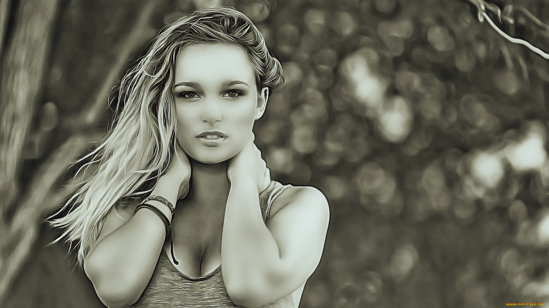 календари, компьютерный, дизайн, боке, девушка, взгляд, женщина, размыто, calendar, 2019