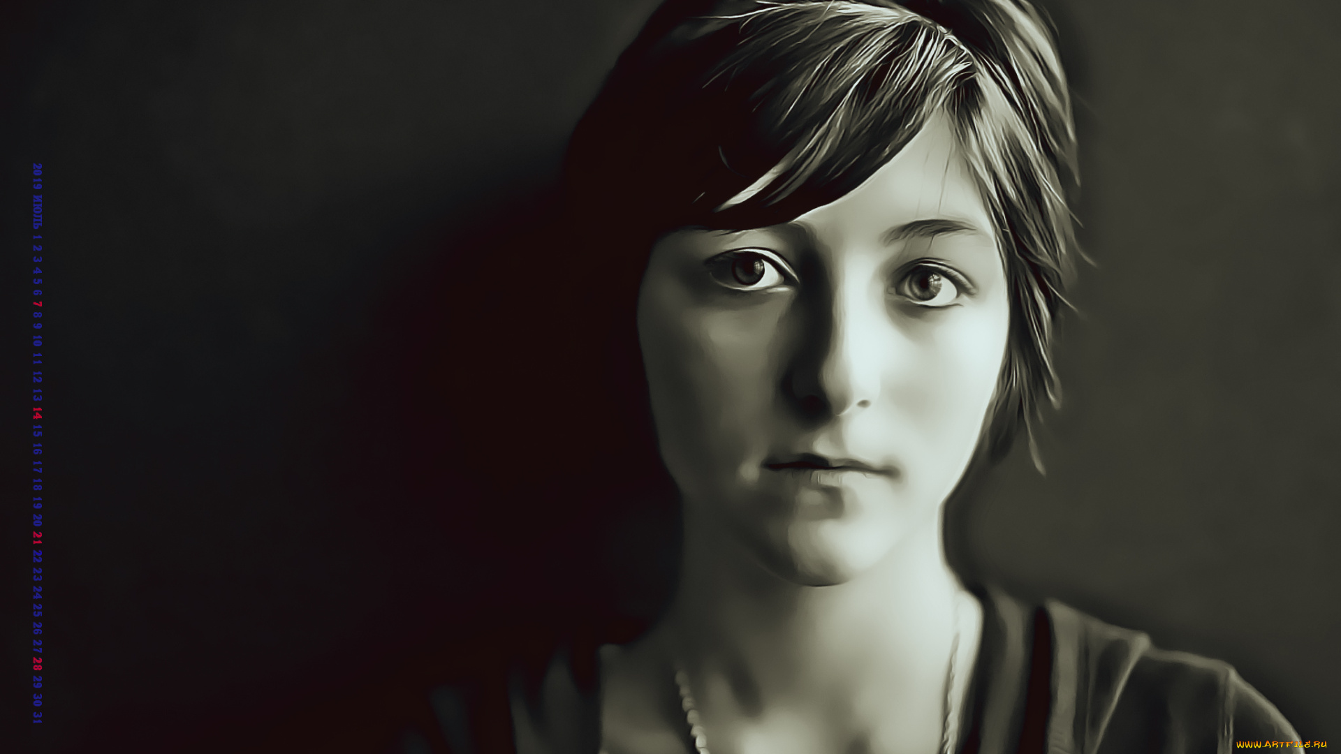 календари, компьютерный, дизайн, взгляд, девушка, лицо, женщина, calendar, 2019