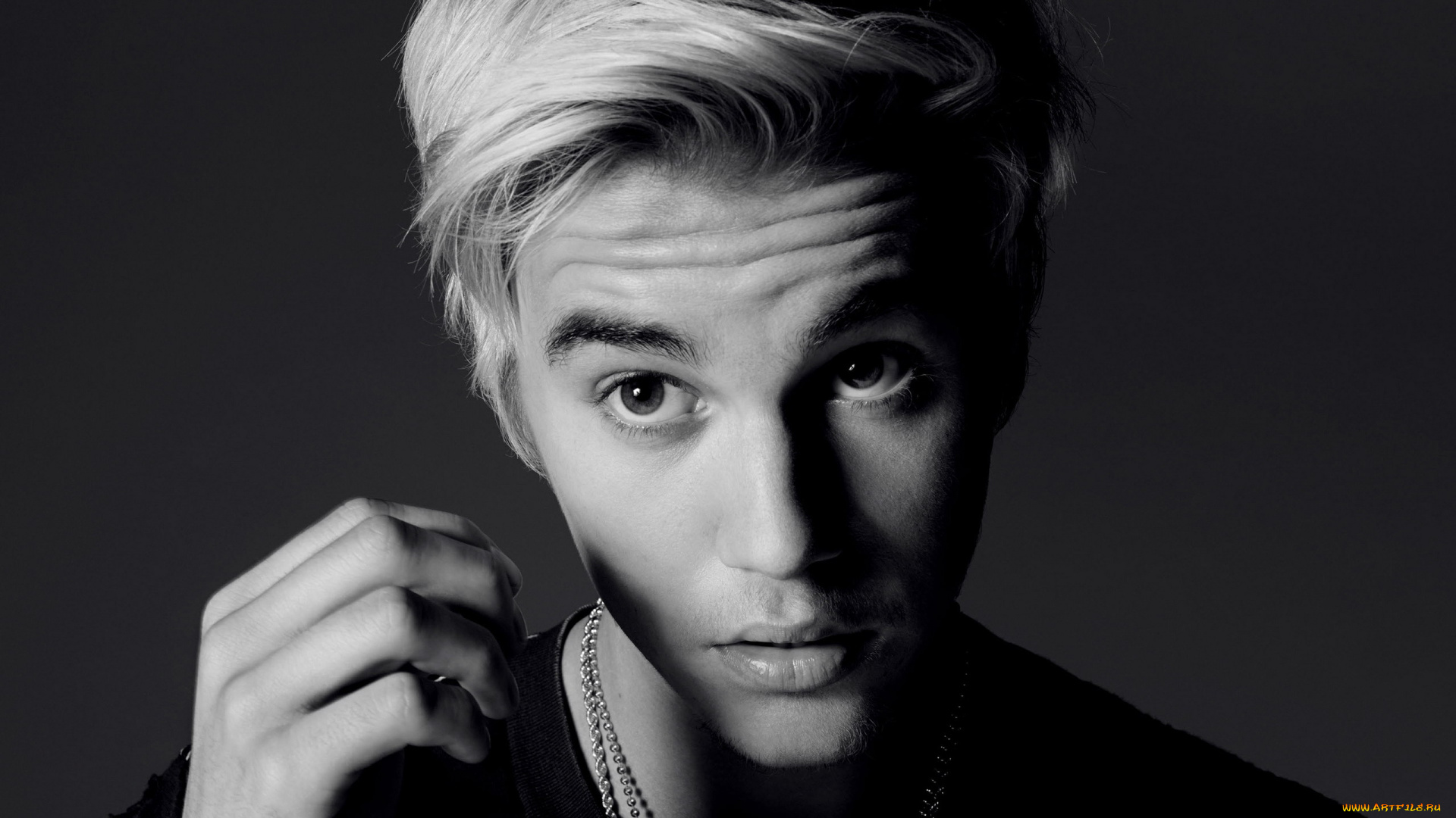 музыка, justin, bieber, монохром