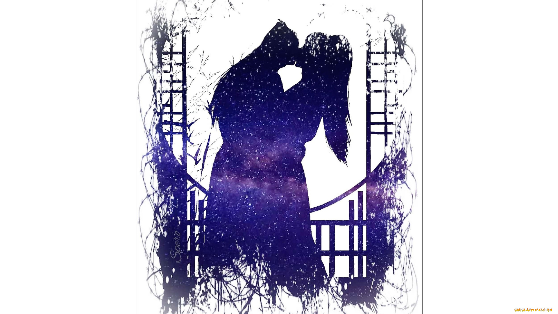 аниме, mo, dao, zu, shi, вэй, усянь, лань, ванцзы, поцелуй, силуэты