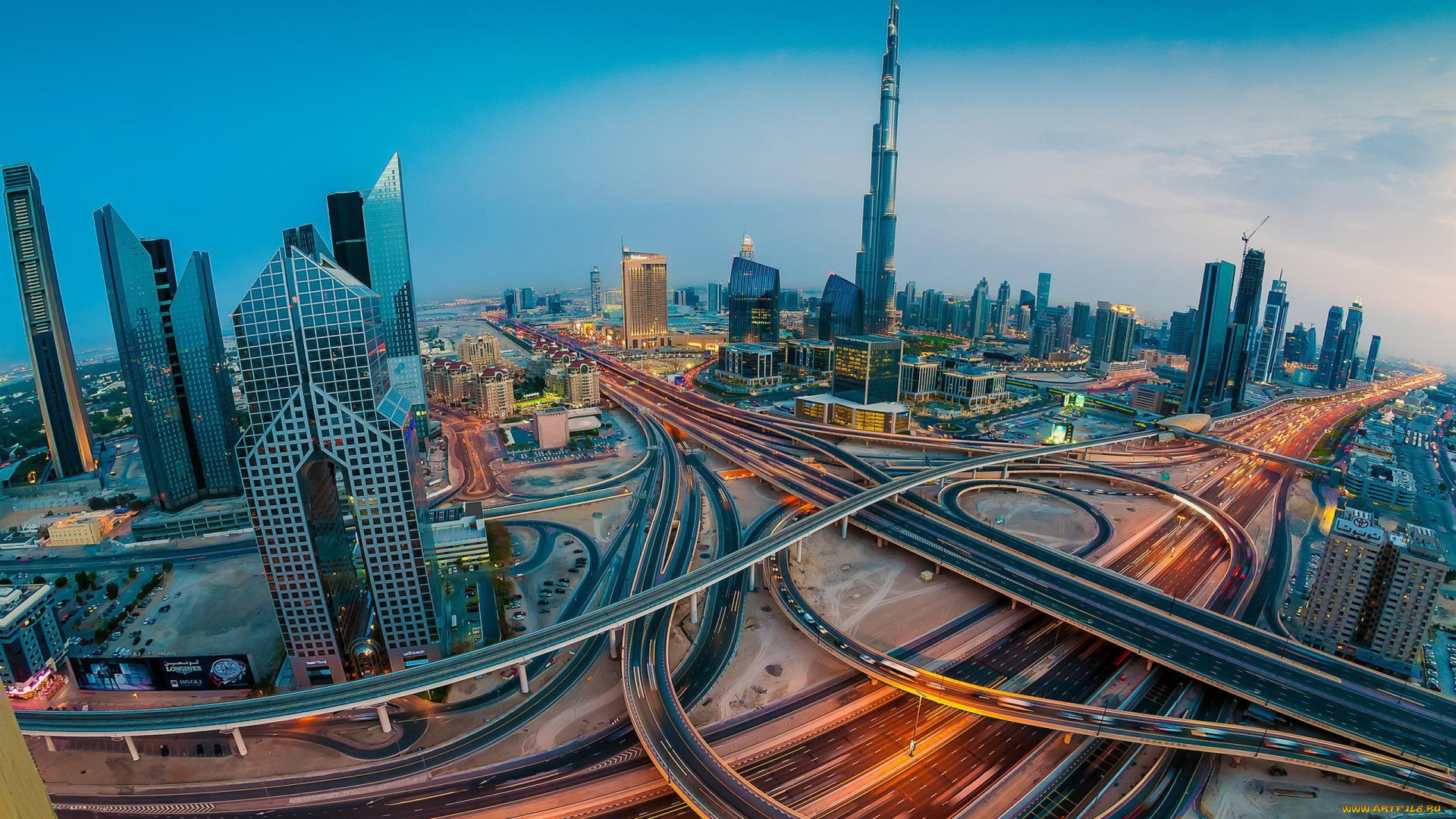 города, дубай, , оаэ, панорама