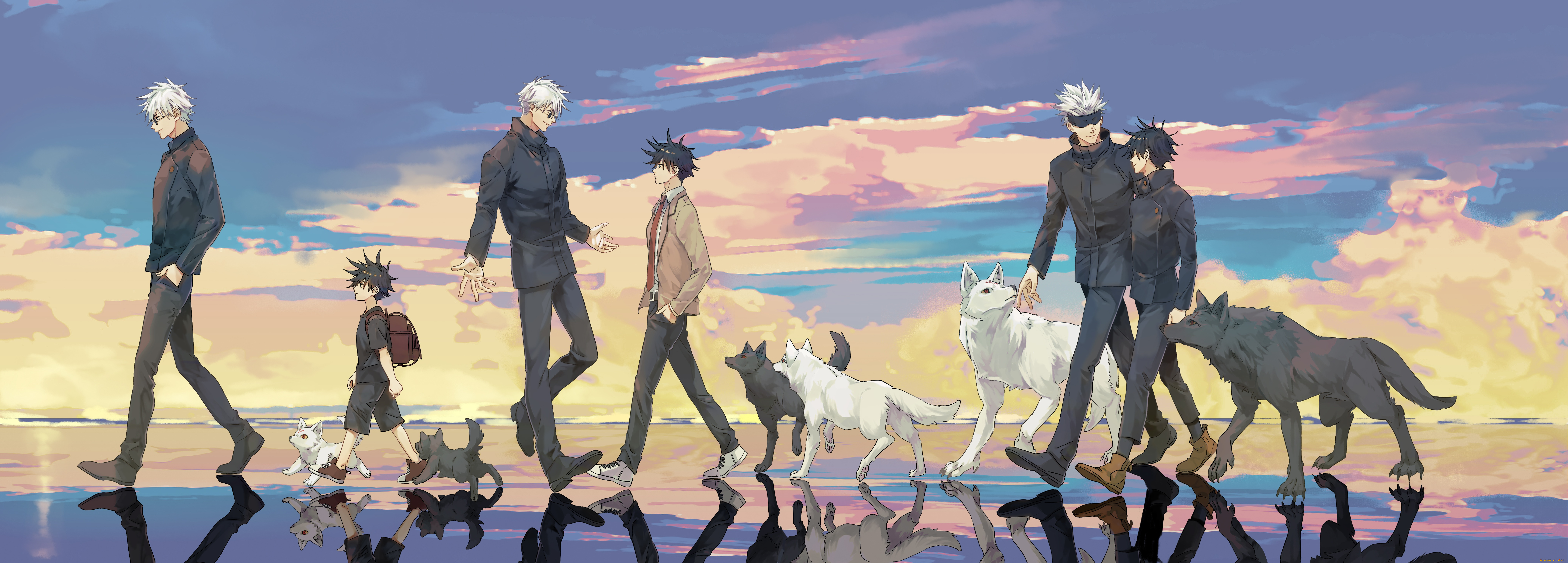 аниме, jujutsu, kaisen, магическая, битва