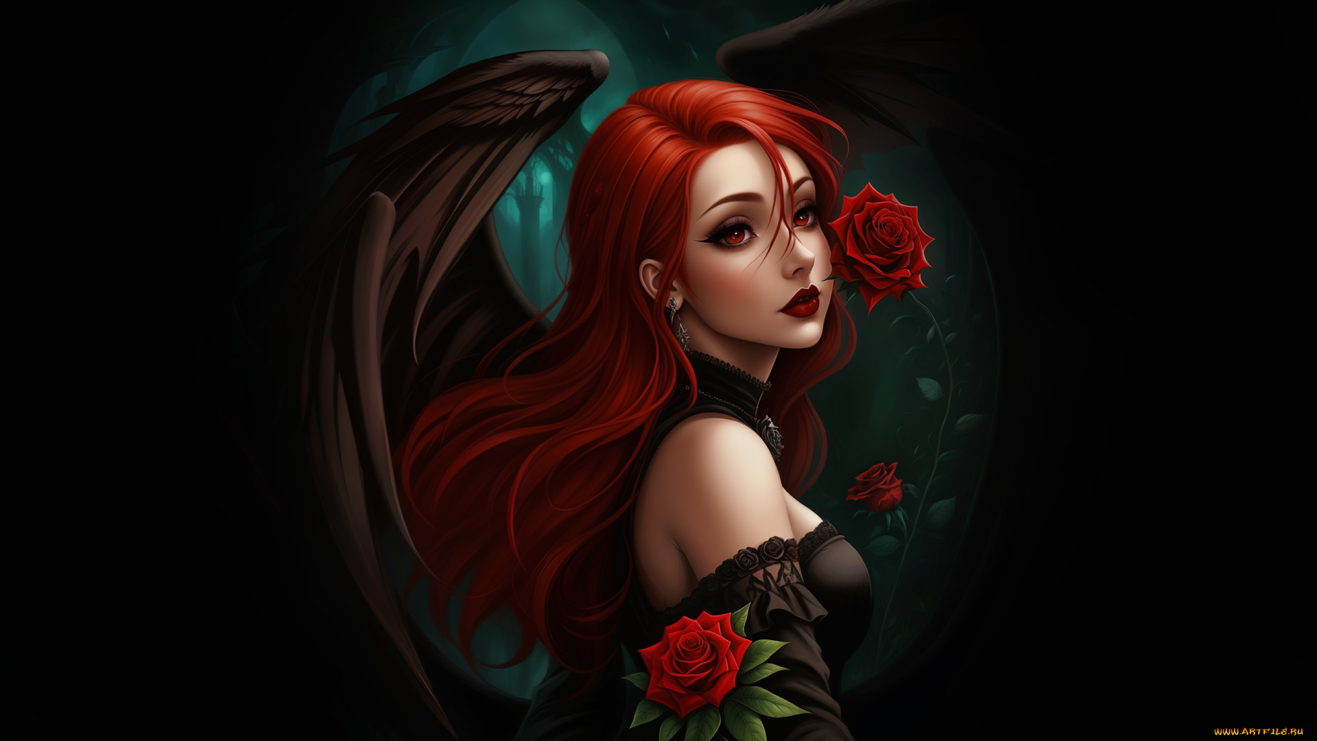 фэнтези, ангелы, нейросети, графика, нейроарт, ai, art, нейронные, сети, рисунки, нейро, искусство, ангел, девушка, розы