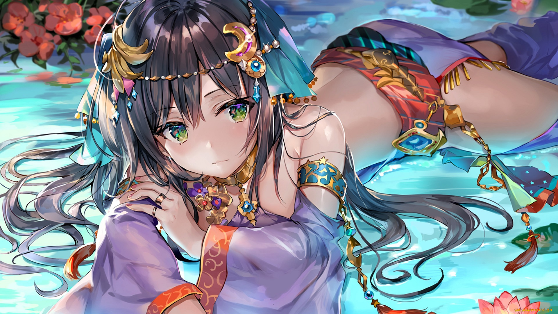 аниме, unknown, , другое, , девушка, украшения