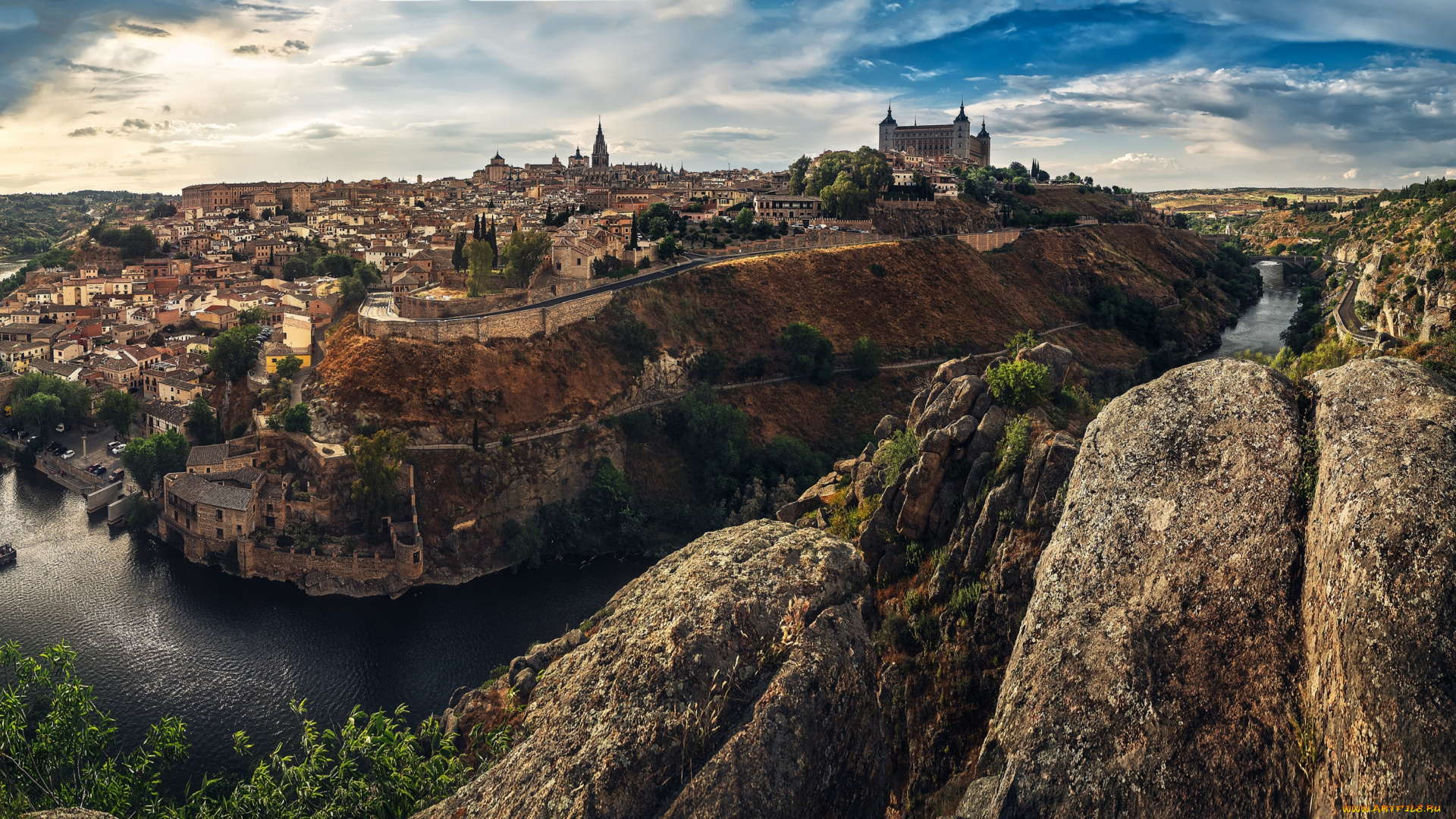 города, толедо, , испания, пейзаж