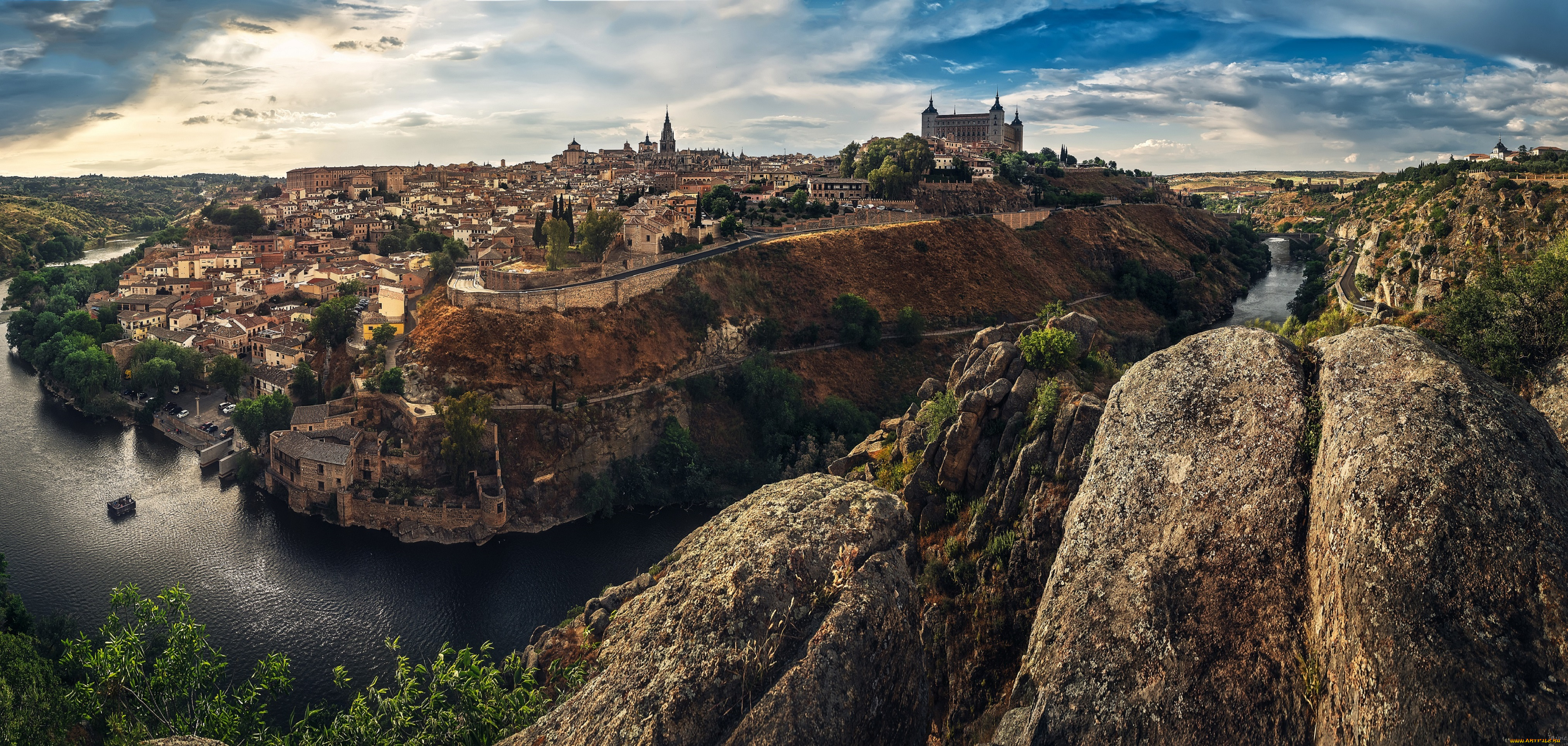 города, толедо, , испания, пейзаж