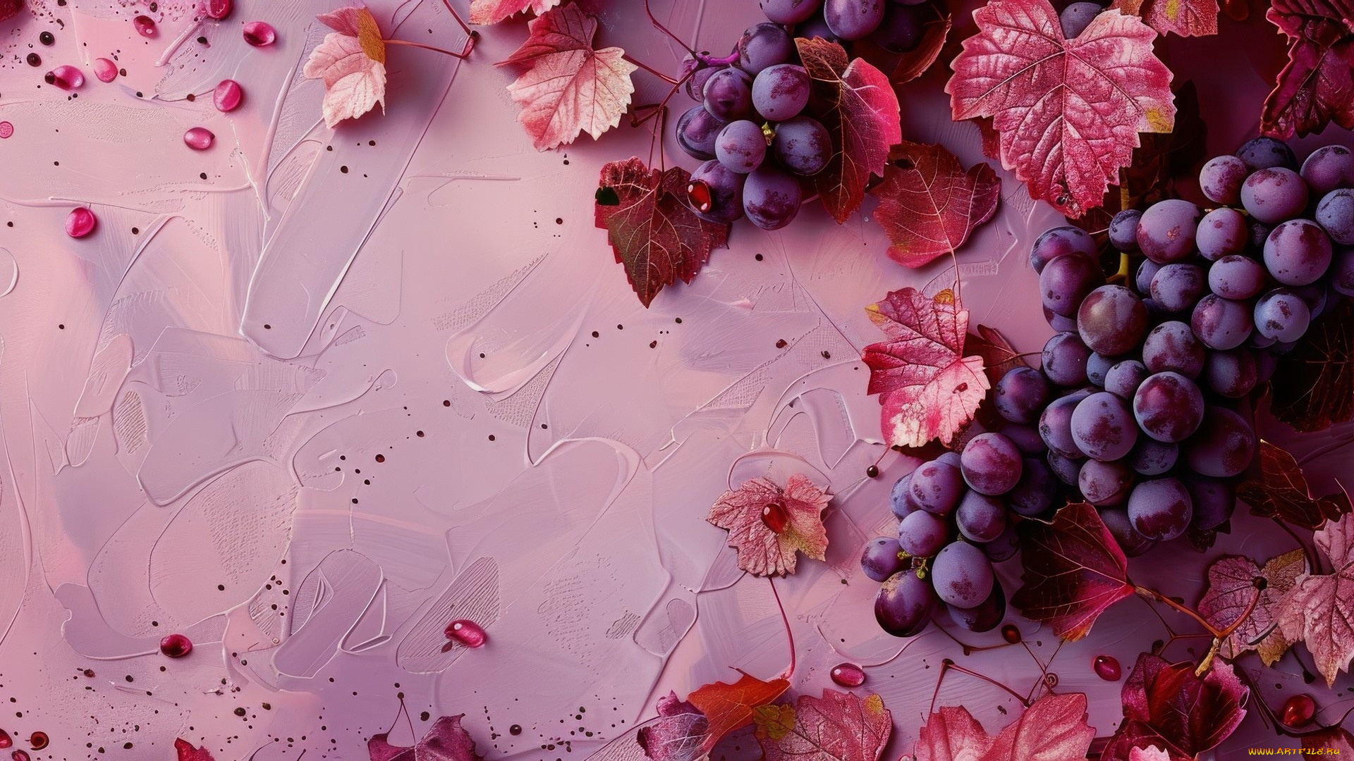 3д, графика, еда-, food, виноград