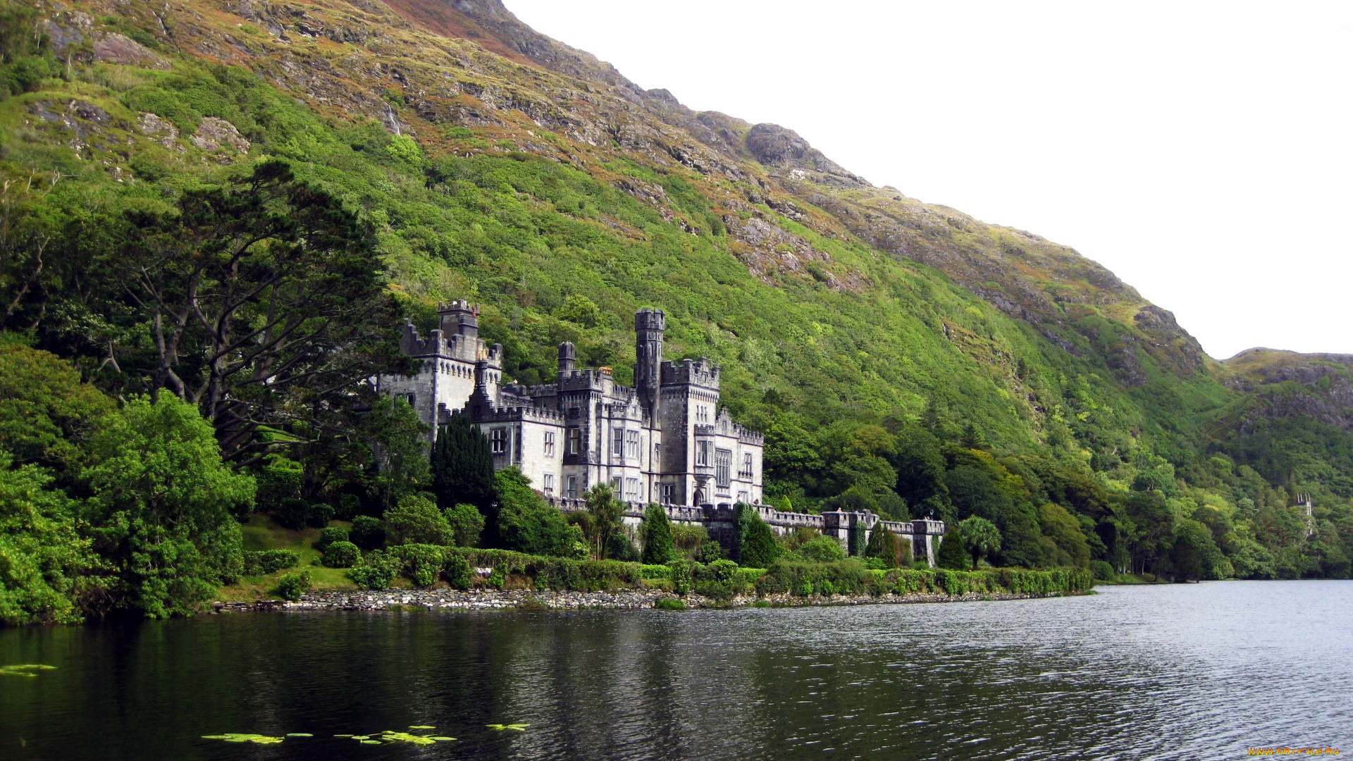 kylemore, castle, connemara, ireland, города, замки, ирландии, kylemore, castle