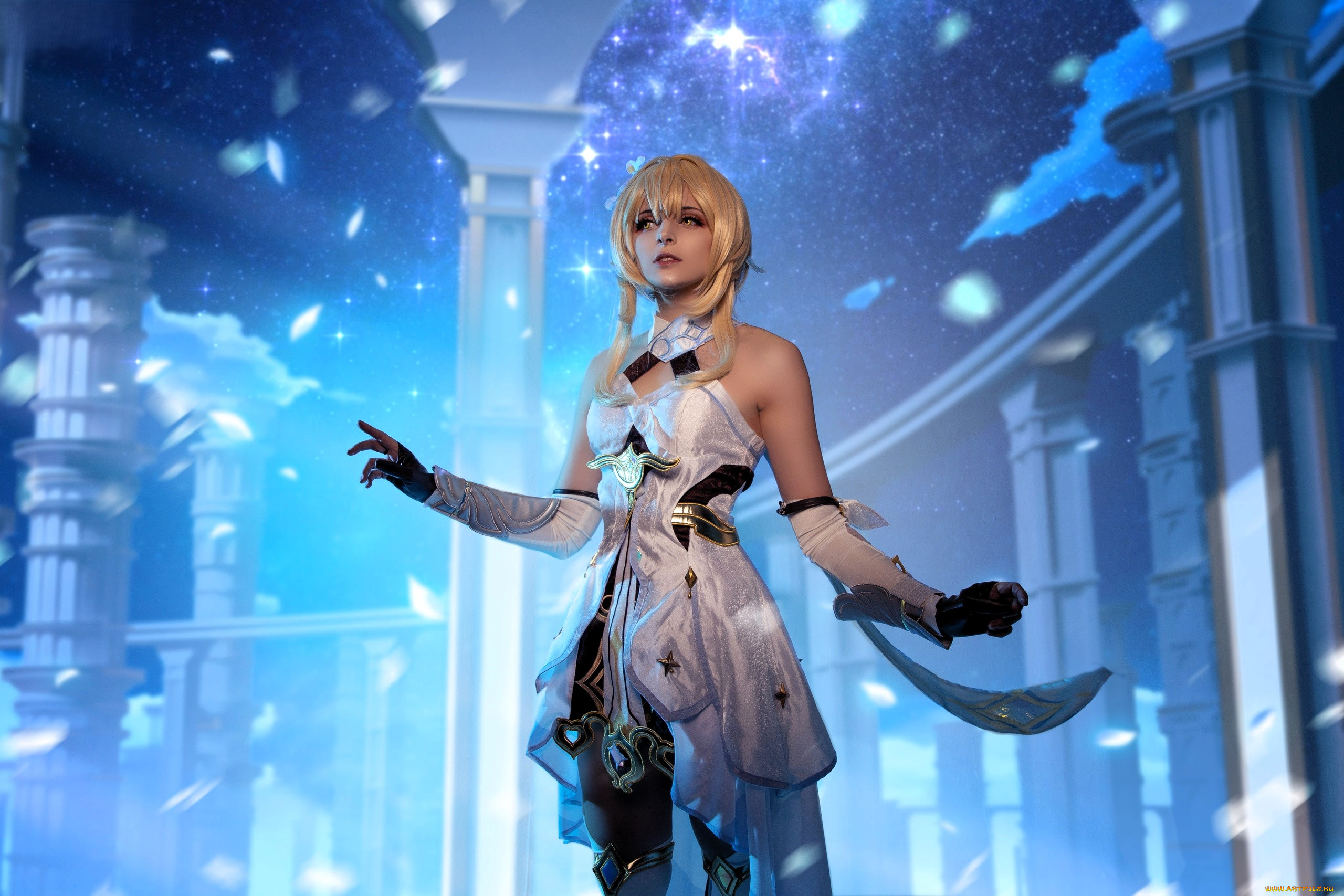 девушки, mari, aisu, образ, костюм, косплей, наряд, колонны