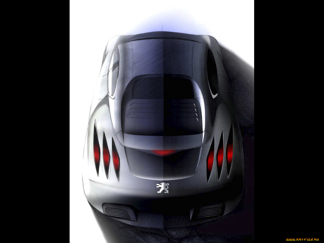 2006, peugeot, 908, rc, concept, рисованные, авто, мото