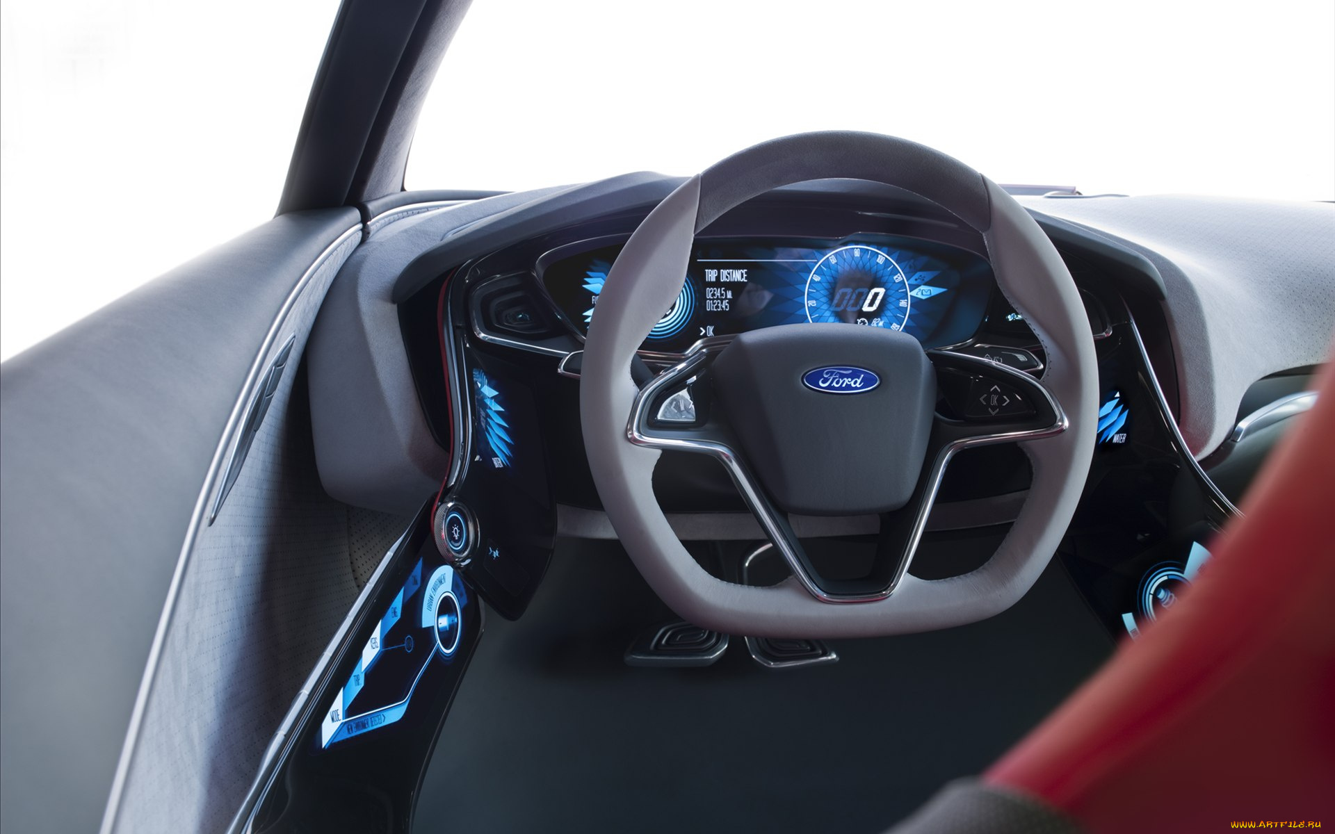ford, evos, concept, 2012, автомобили, спидометры, торпедо