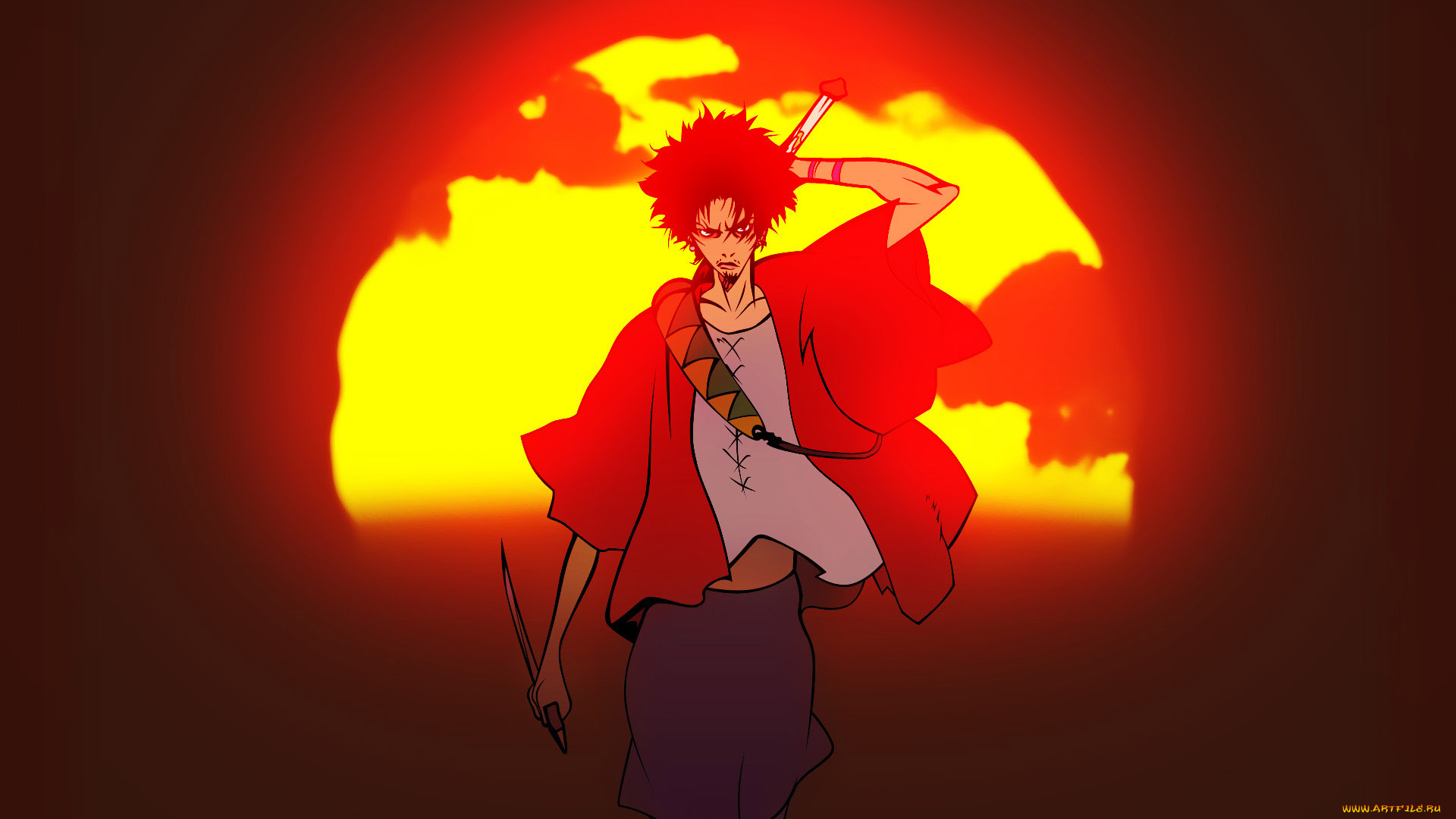 аниме, samurai, champloo, mugen, муген