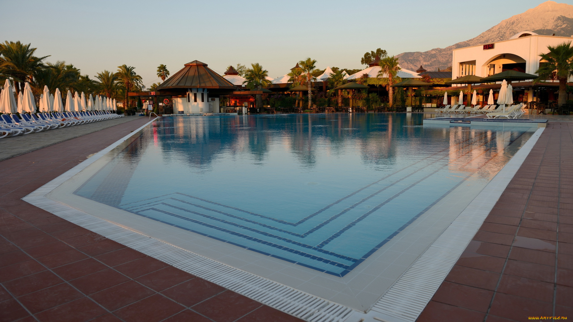 интерьер, бассейны, открытые, площадки, турция, кемер