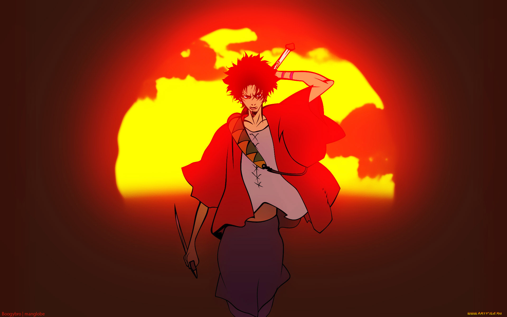 аниме, samurai, champloo, mugen, муген