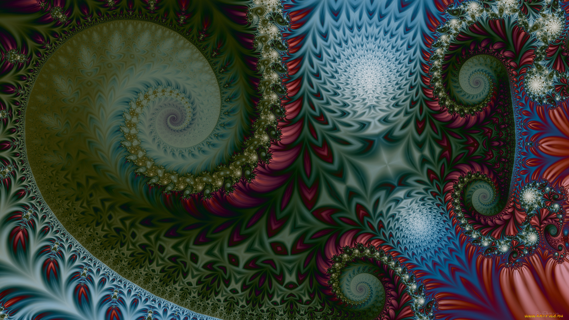 3д, графика, fractal, фракталы, цвета, фон, узор