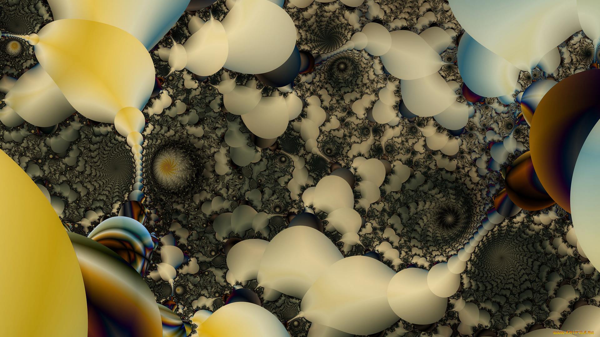 3д, графика, fractal, фракталы, узор, цвета, фон