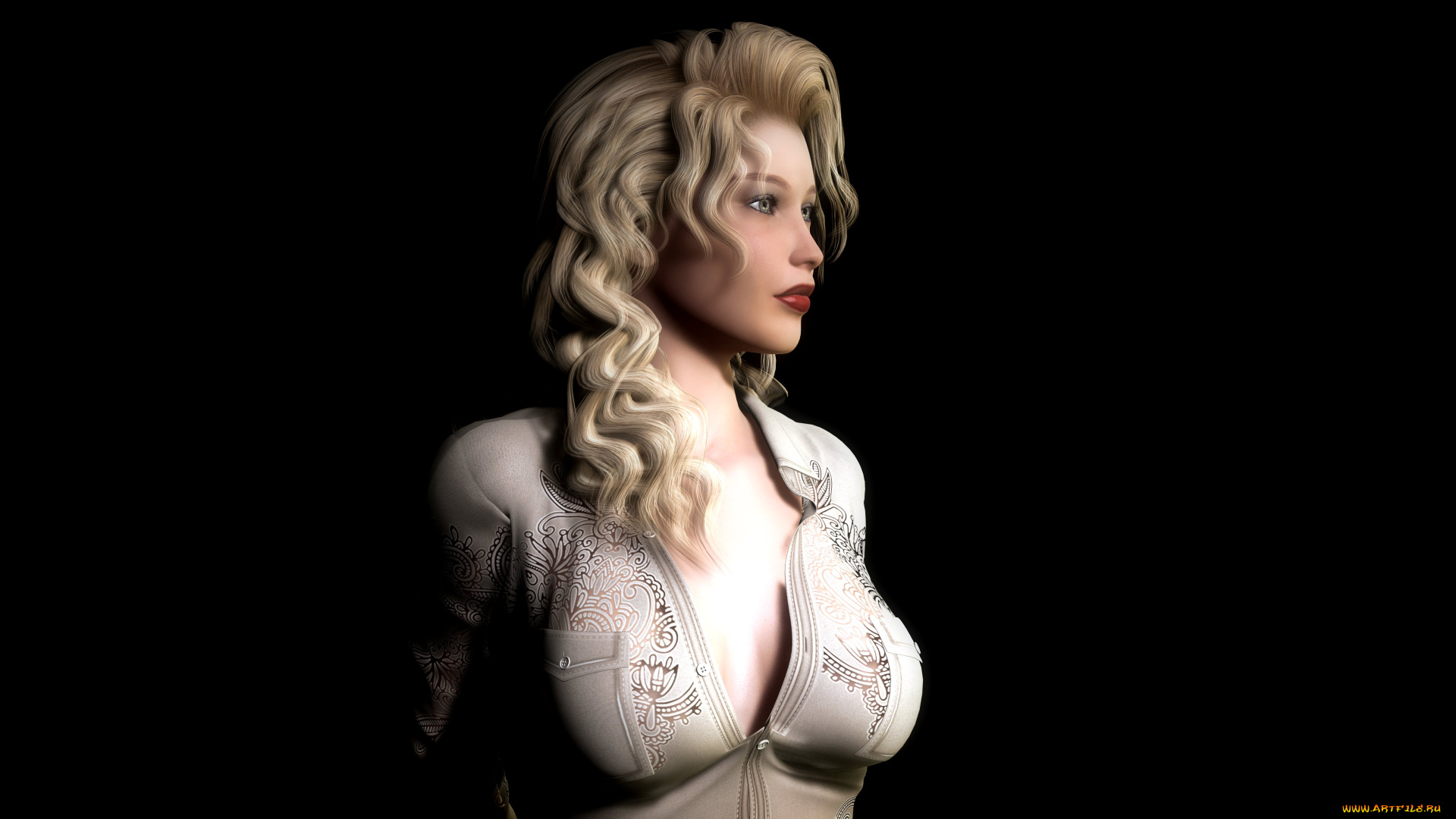 3д, графика, people, люди, взгляд, девушка