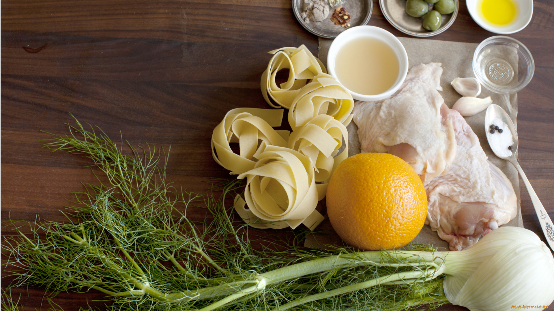 еда, разное, фенхель, мясо, оливки, ингредиенты