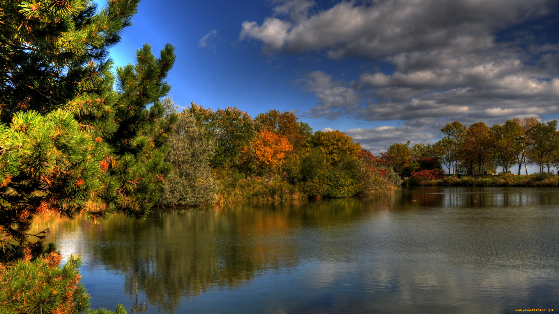 природа, реки, озера, hdr
