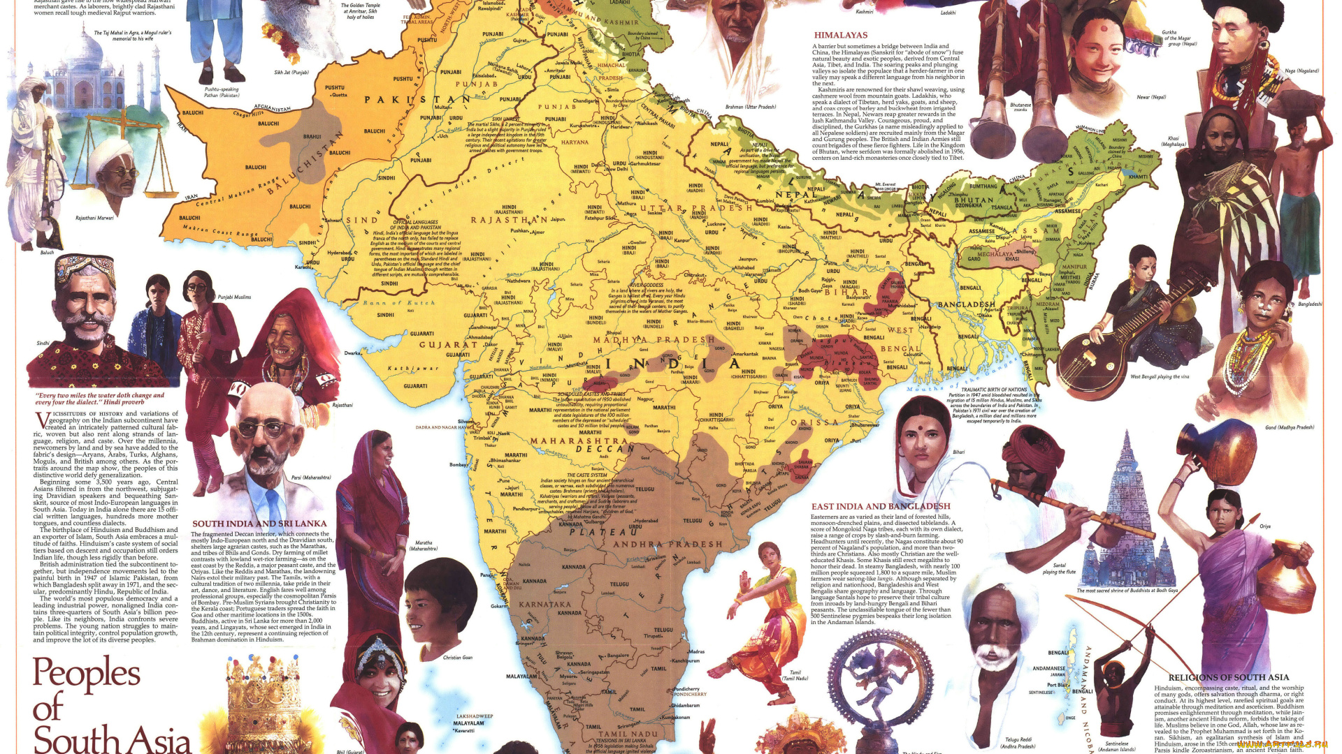 разное, глобусы, карты, южная, азия, карта, индия