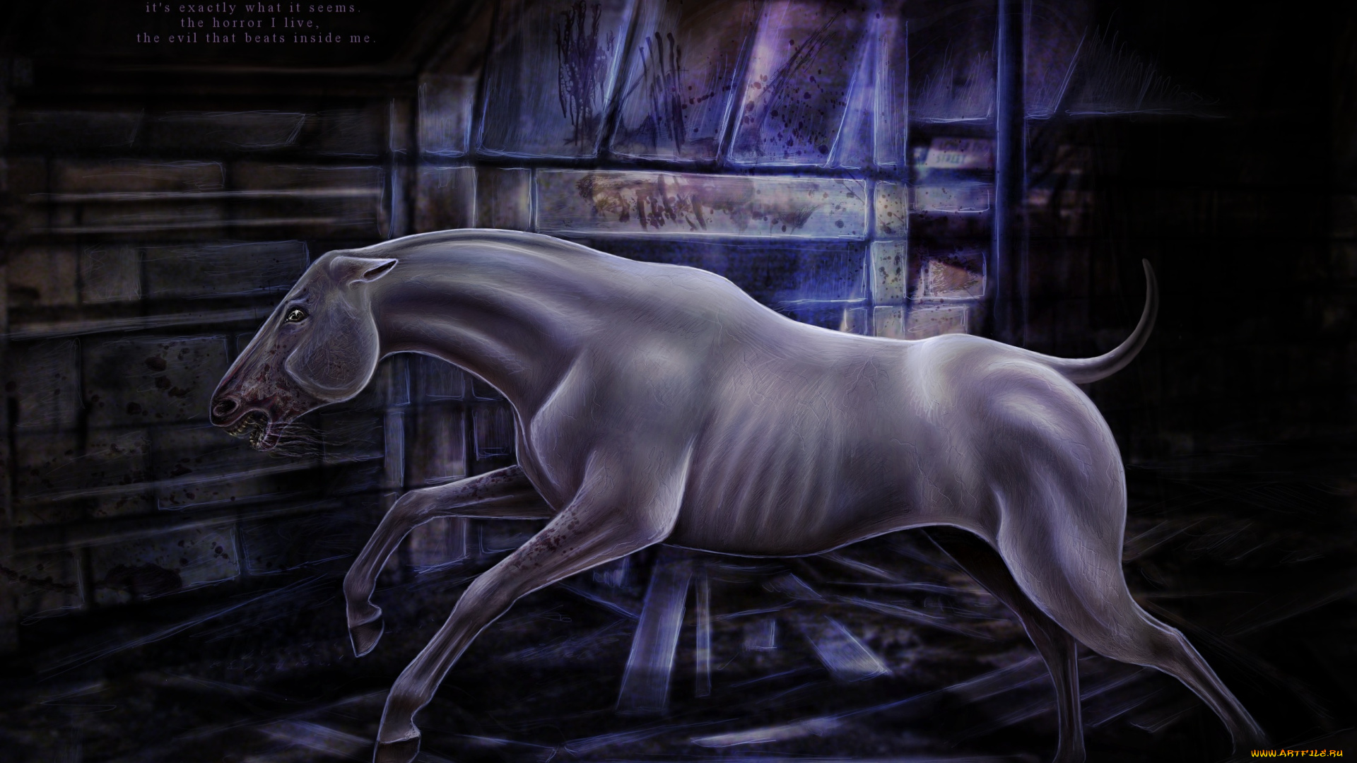 рисованные, животные, сказочные, мифические, лошадь