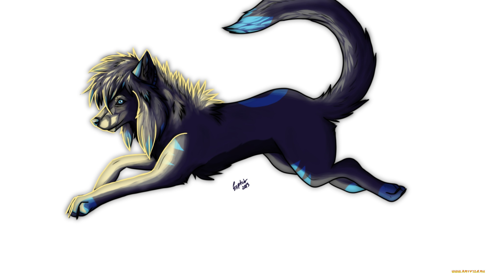 рисованные, животные, сказочные, мифические, собака