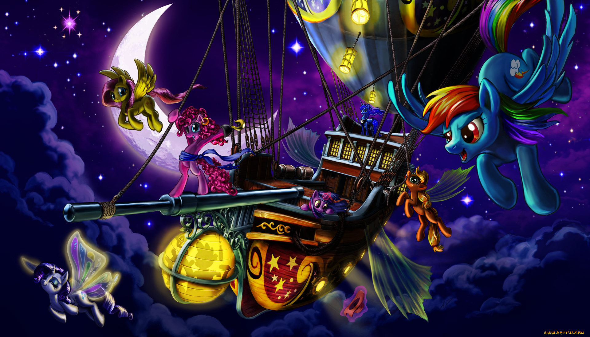 рисованные, животные, сказочные, мифические, лошадки