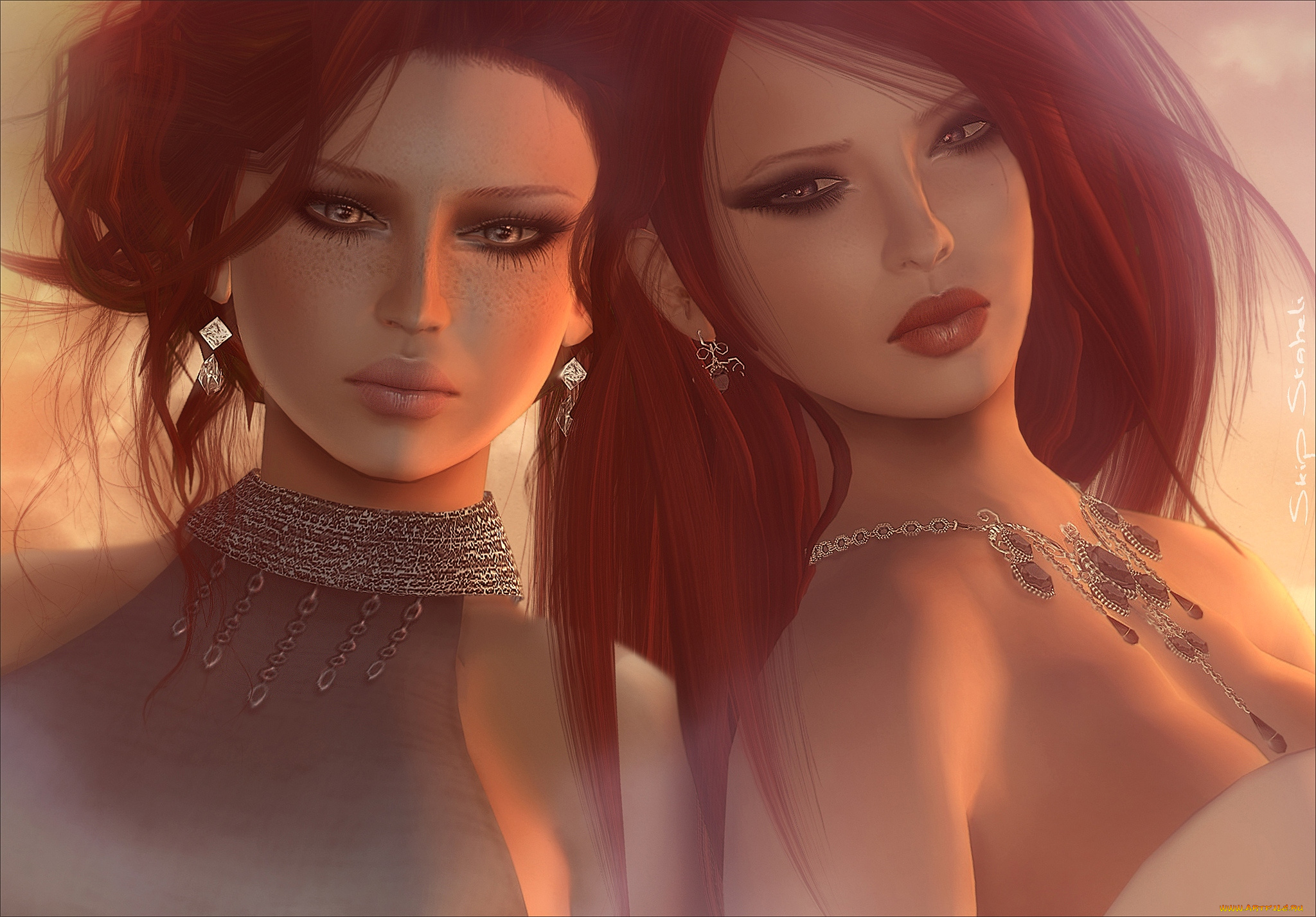 3д, графика, people, люди, девушки