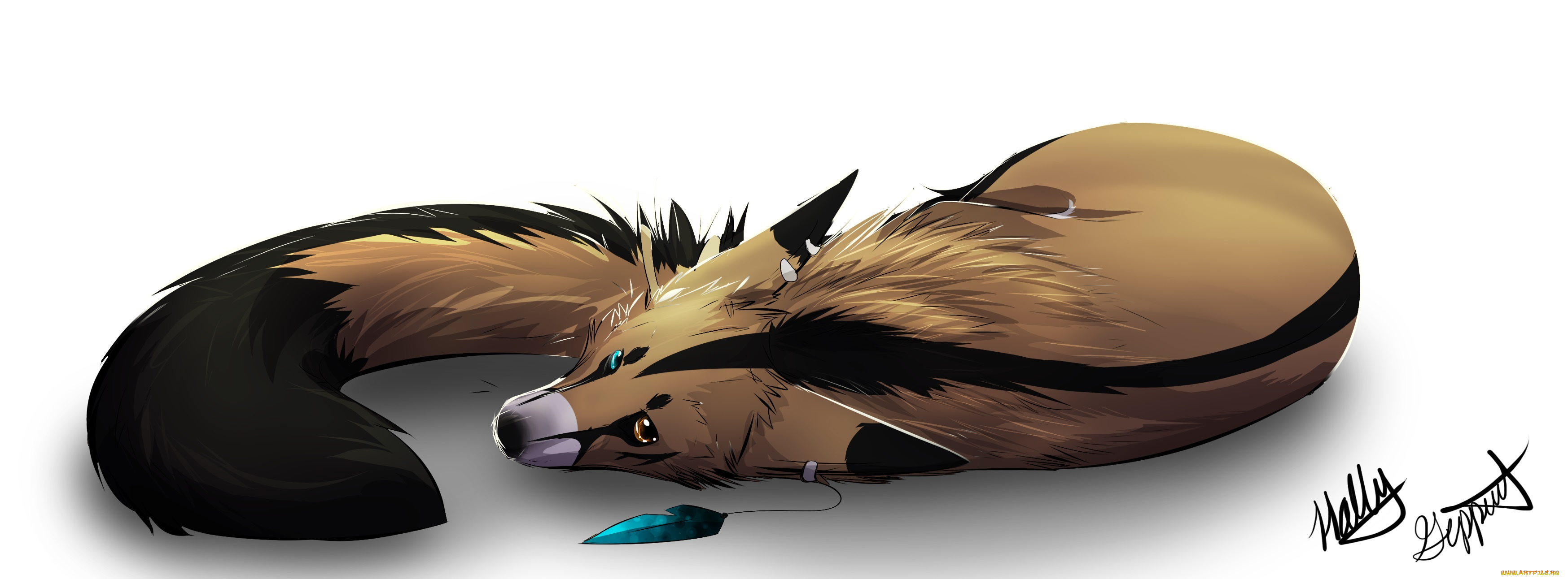 рисованные, животные, сказочные, мифические, лиса