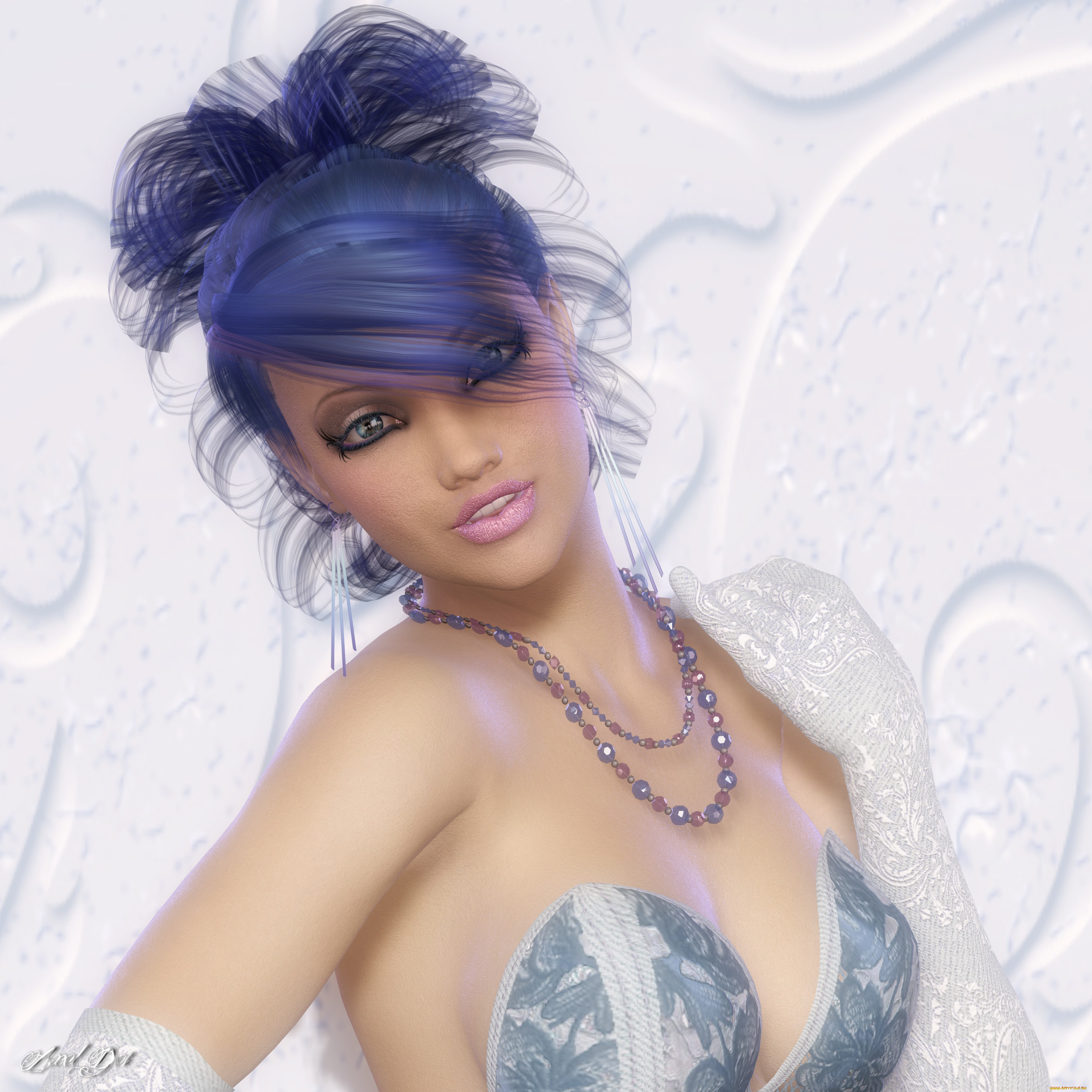 3д, графика, people, люди, взгляд, девушка